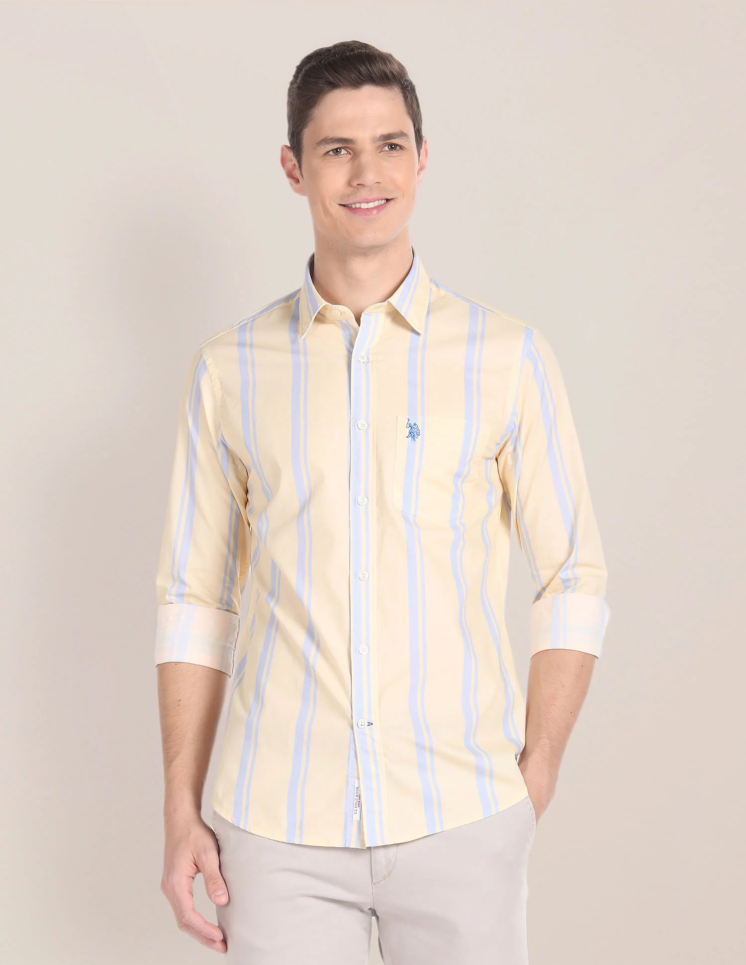 Vertical Stripe Oxford Shirt - Image 6