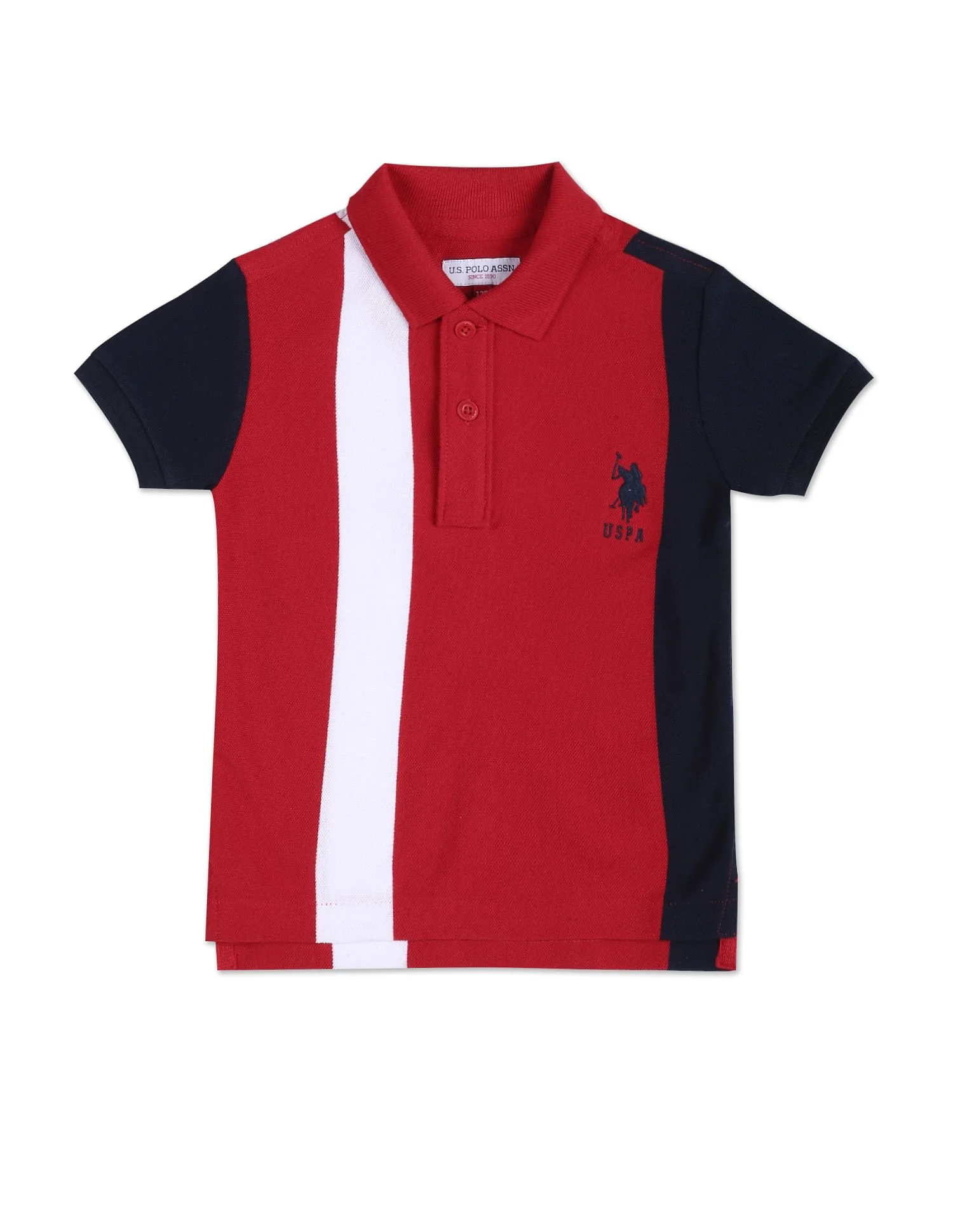 Vertical Stripe Polo Shirt