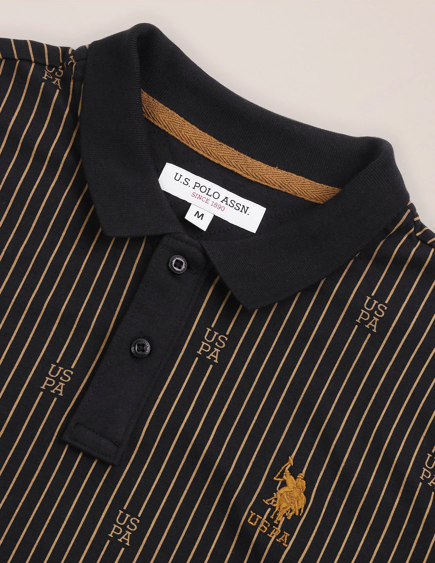 Vertical Stripe Slim Fit Polo Shirt - Image 2