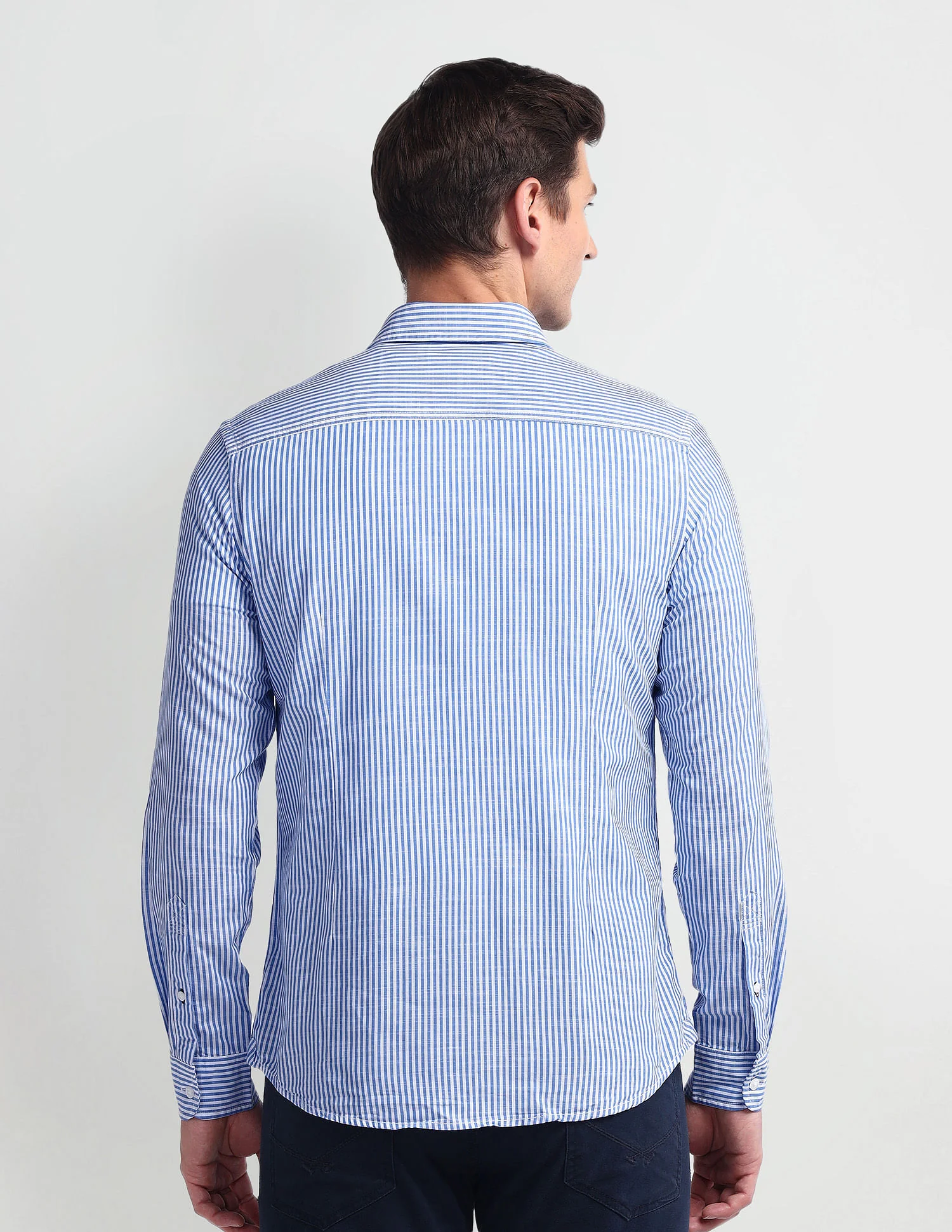 Vertical Stripe Slim Fit Shirt - Image 5