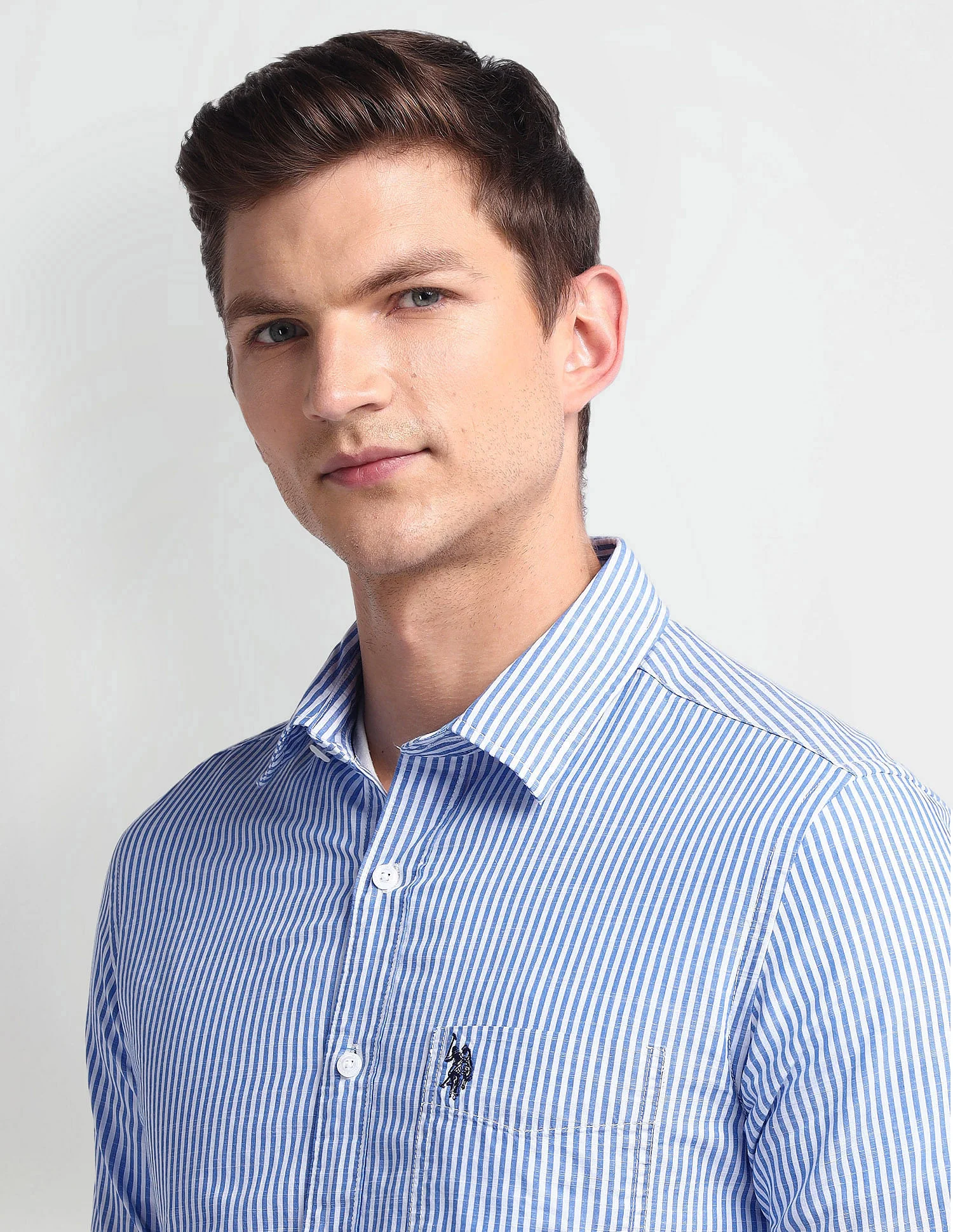 Vertical Stripe Slim Fit Shirt - Image 7
