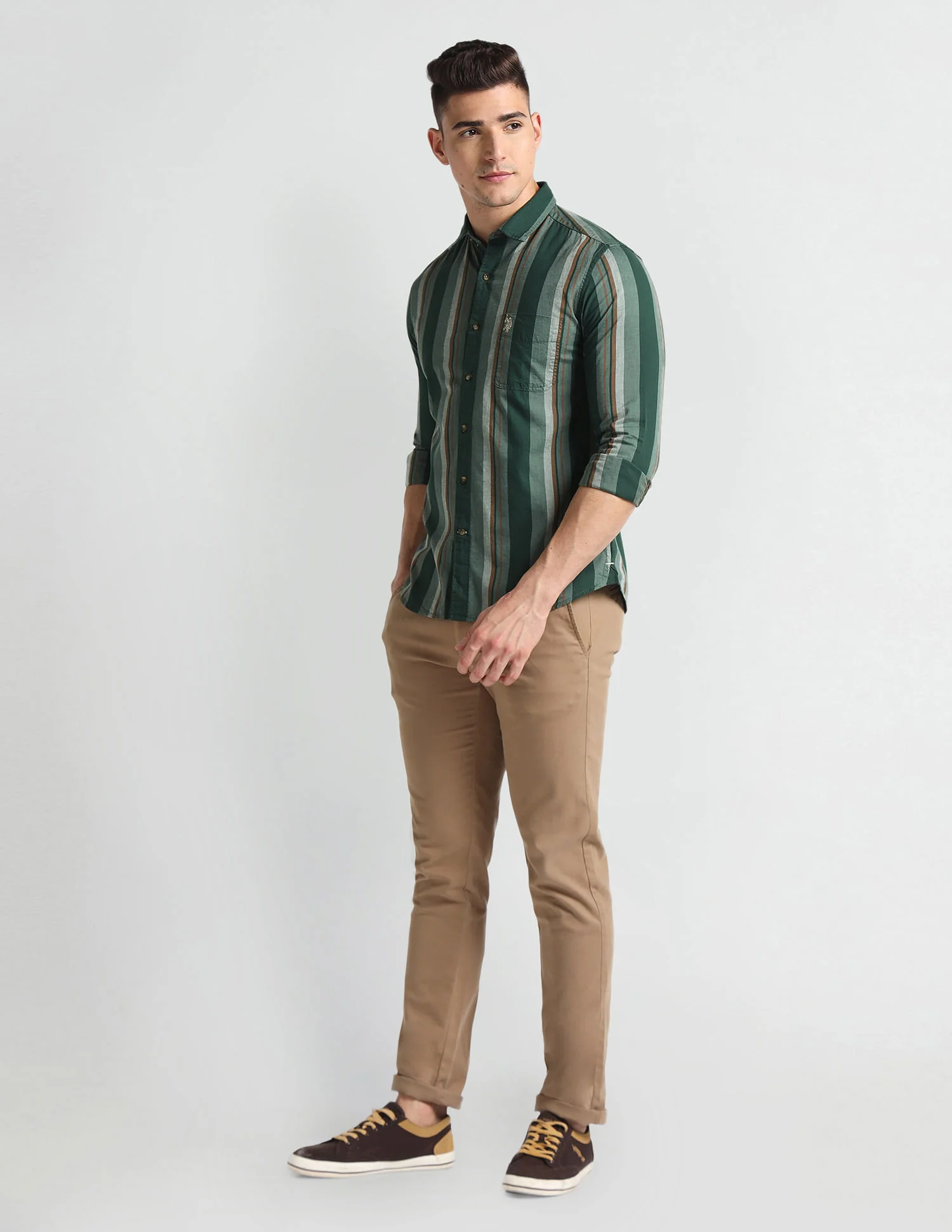 Vertical Stripe Slim Fit Shirt - Image 3
