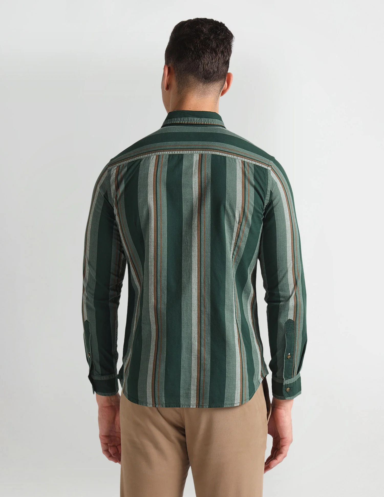 Vertical Stripe Slim Fit Shirt - Image 5
