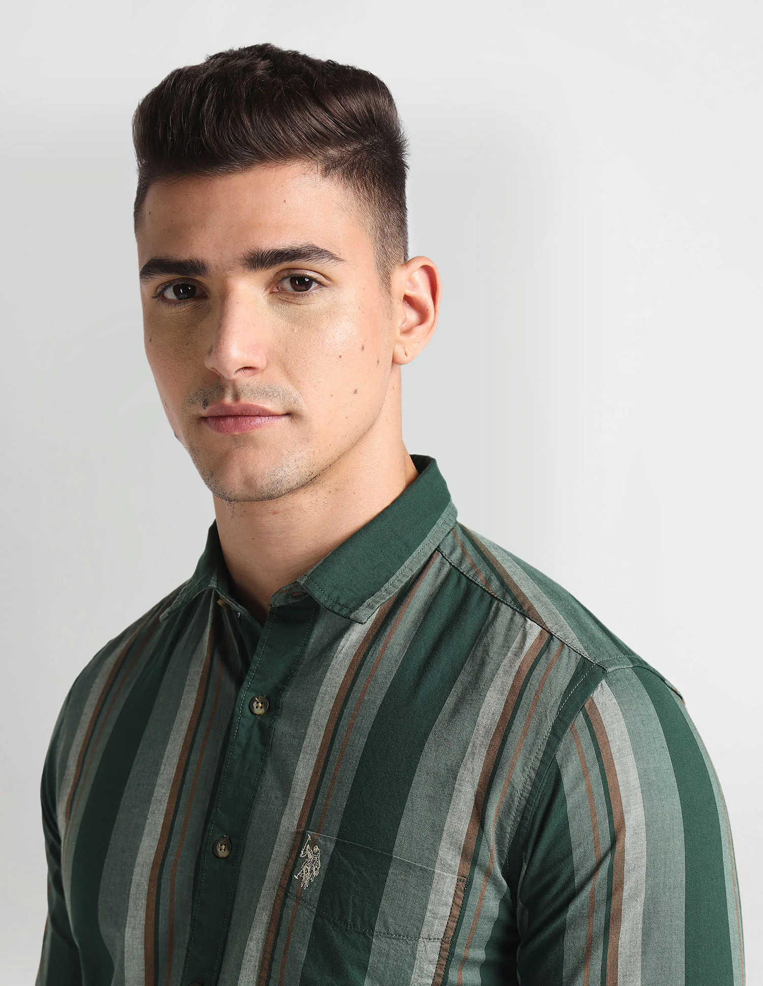 Vertical Stripe Slim Fit Shirt - Image 7