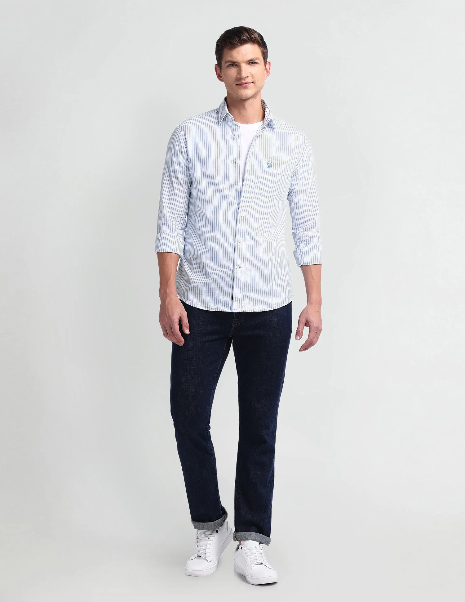 Vertical Stripe Slim Fit Shirt - Image 3