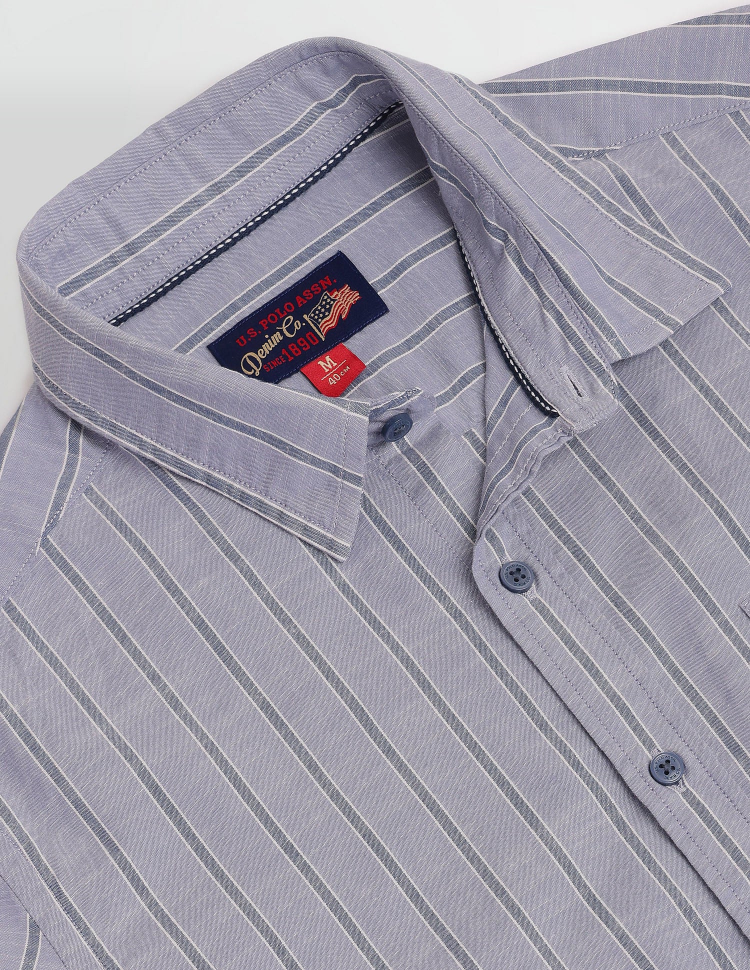 Vertical Stripe Slim Fit Shirt - Image 2
