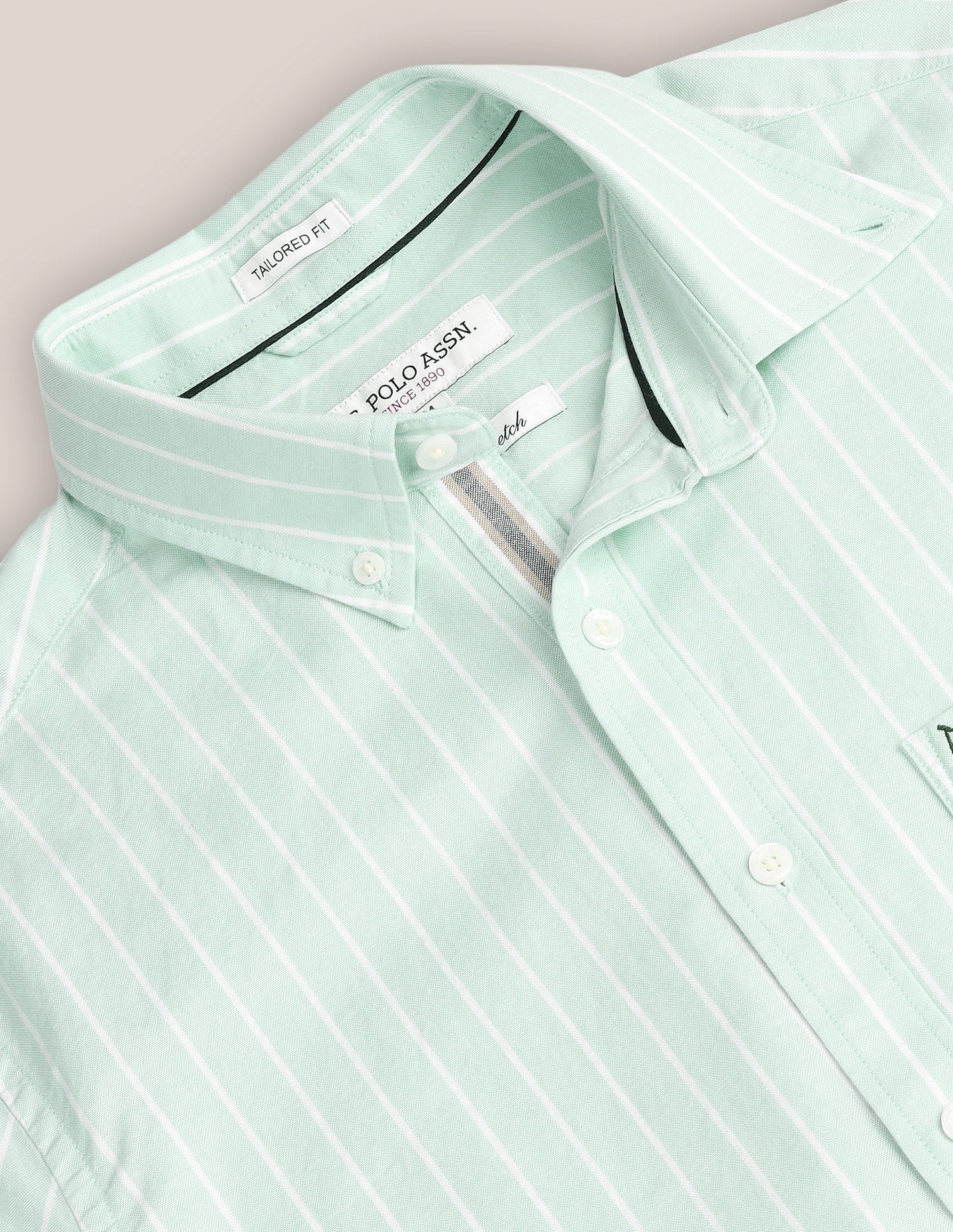 Vertical Stripe Tailored Fit Shirt - Image 2