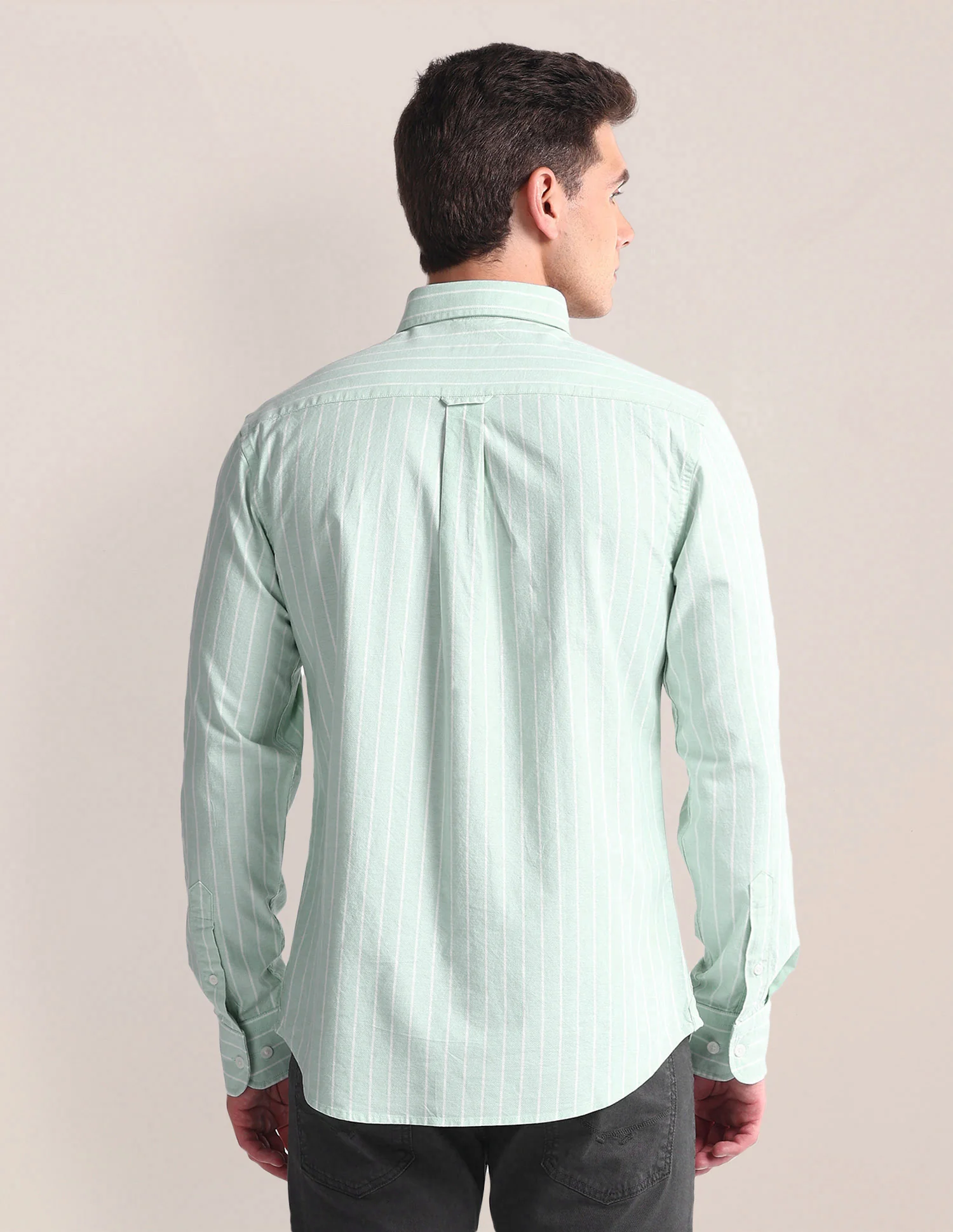 Vertical Stripe Tailored Fit Shirt - Image 5