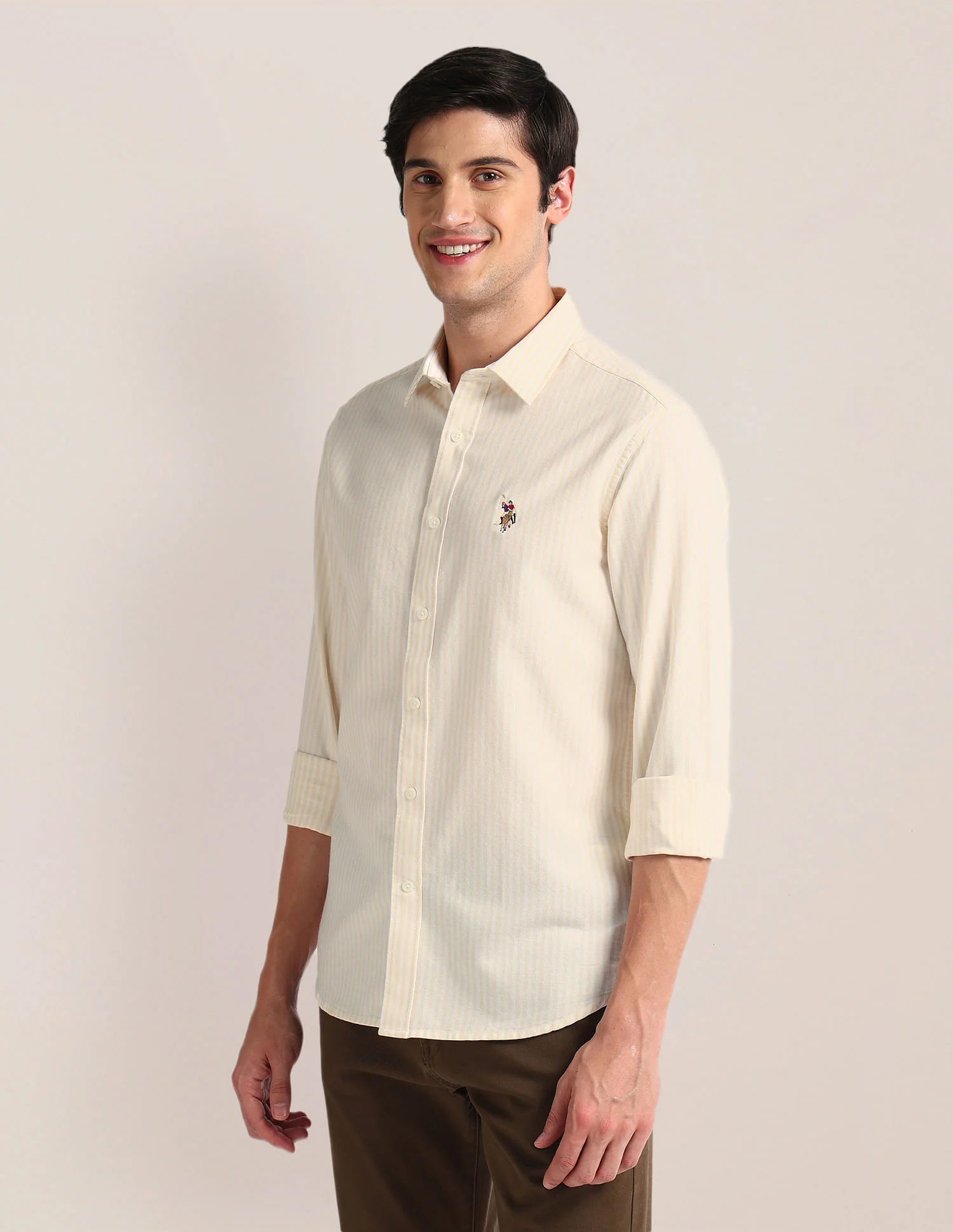 Vertical Stripe Tailored Fit Shirt - Image 4