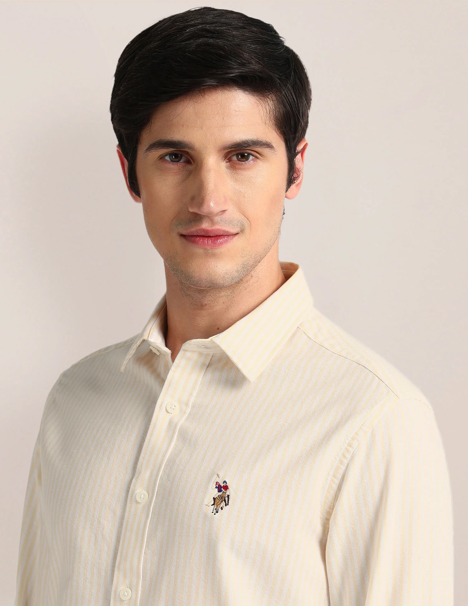 Vertical Stripe Tailored Fit Shirt - Image 7