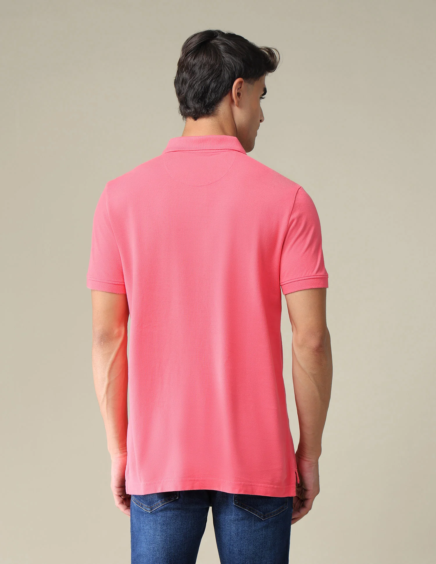 Vertical Striped Cotton Polo Shirt - Image 5
