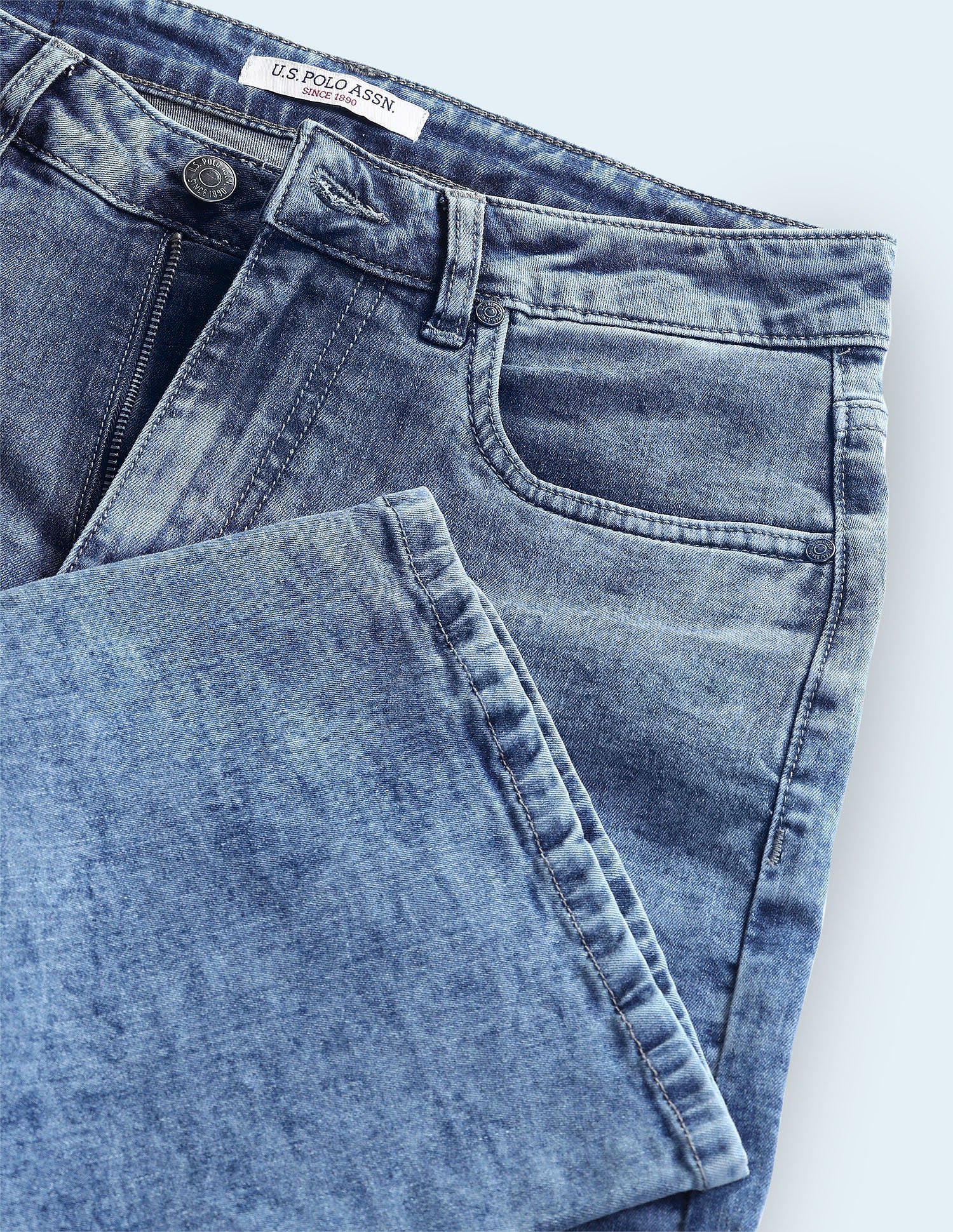 Wide Leg Fit Blue Jeans - Image 2