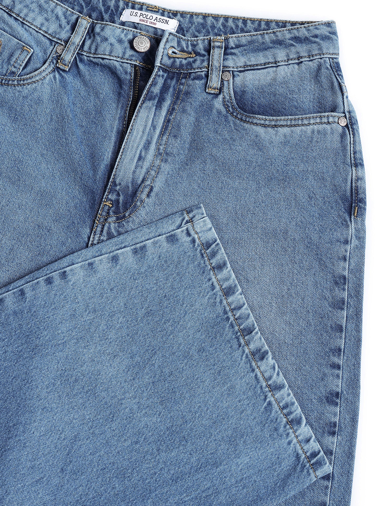 Wide Leg Fit Blue Jeans - Image 2