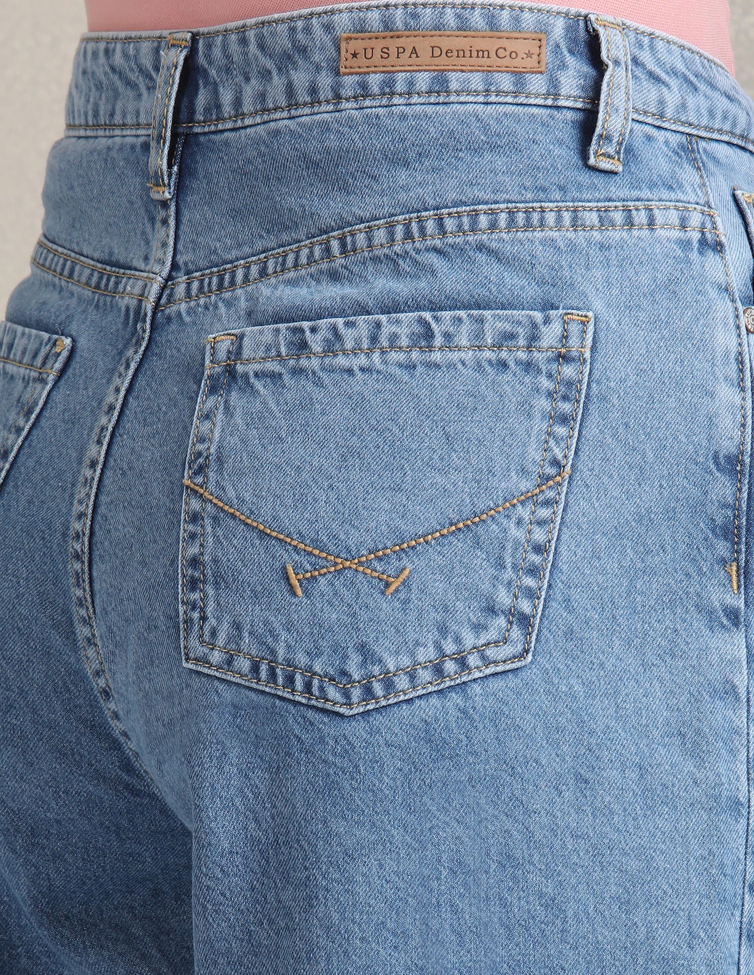 Wide Leg Fit Blue Jeans - Image 7