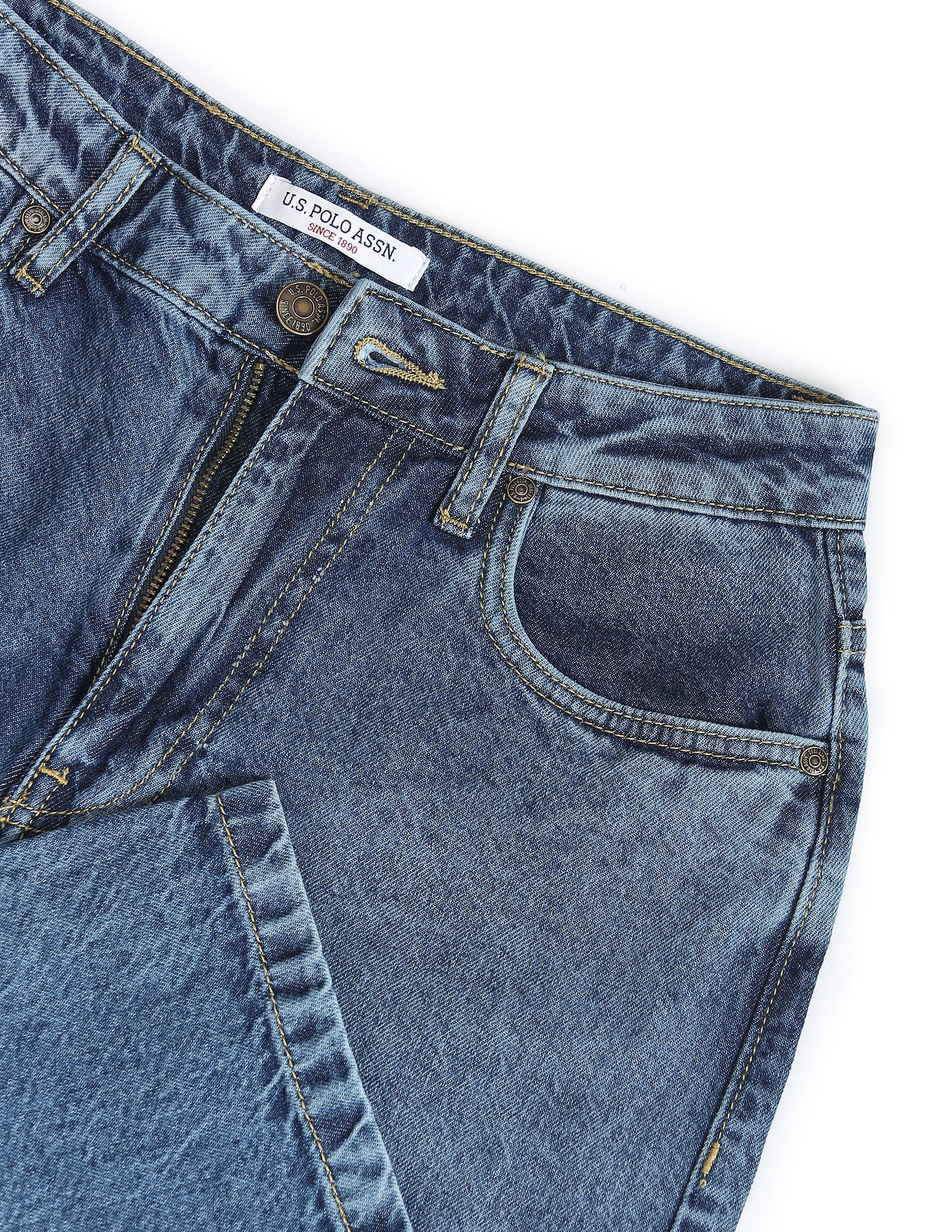 Wide Leg Mid Rise Jeans - Image 2