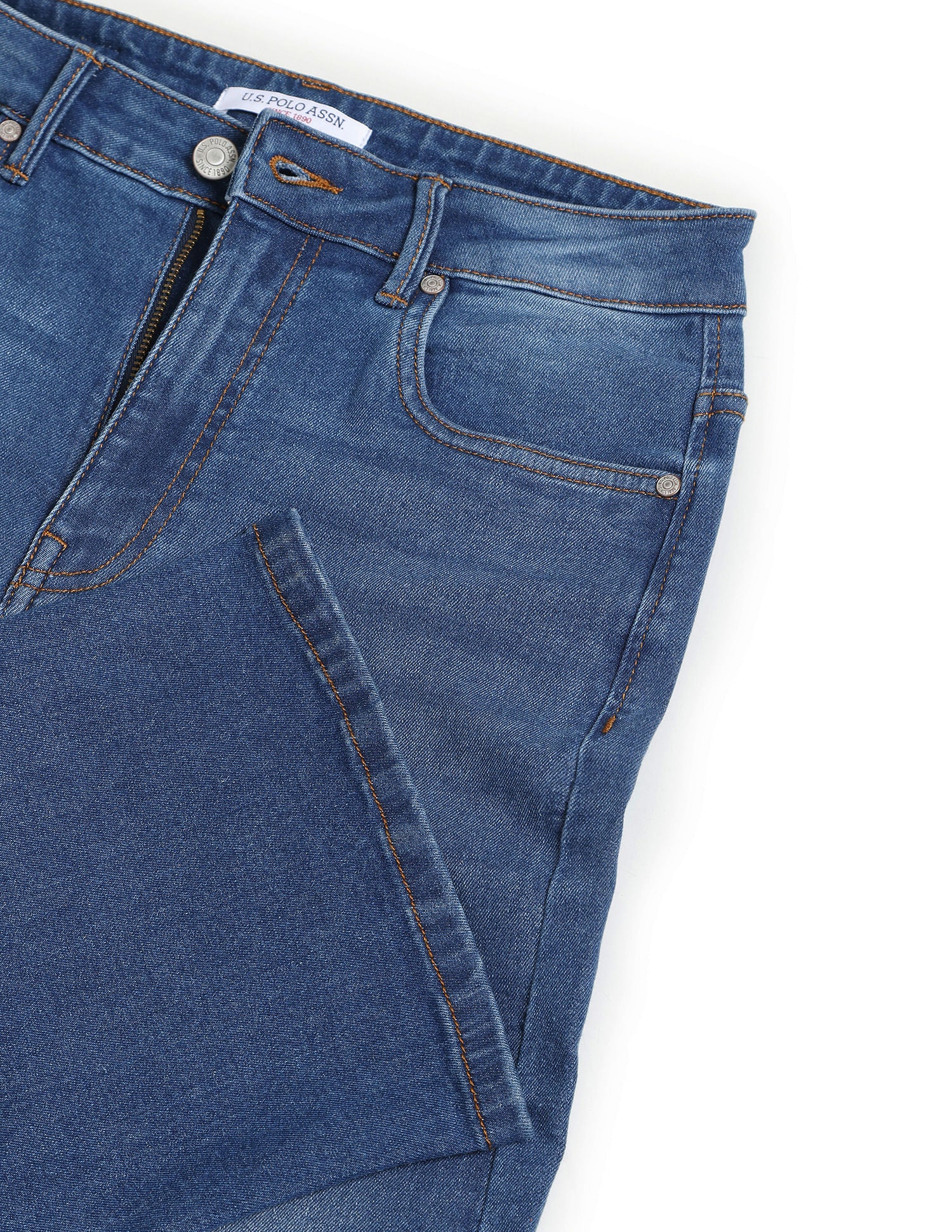 Wide Leg Stone Wash Jeans - Image 3