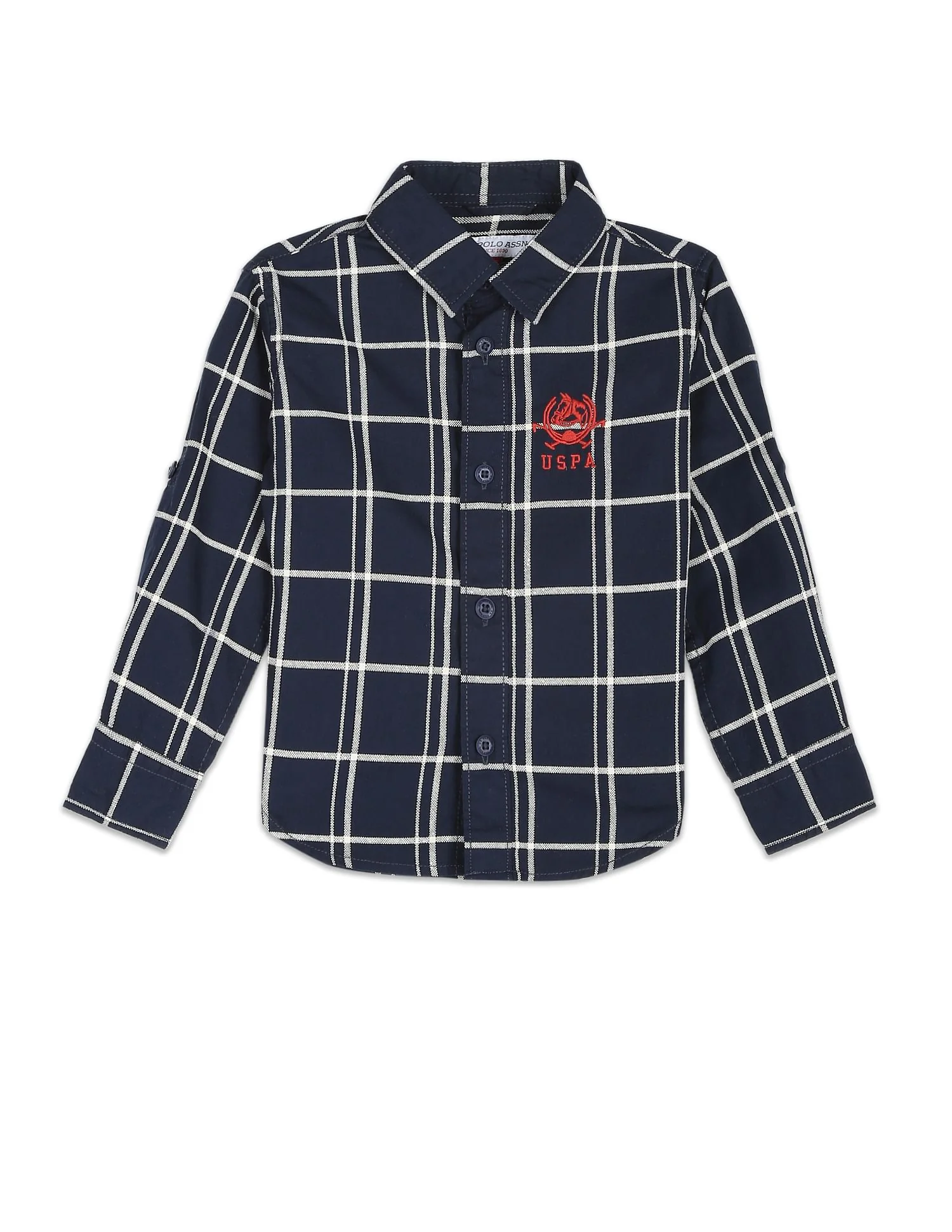 Windowpane Check Cotton Shirt