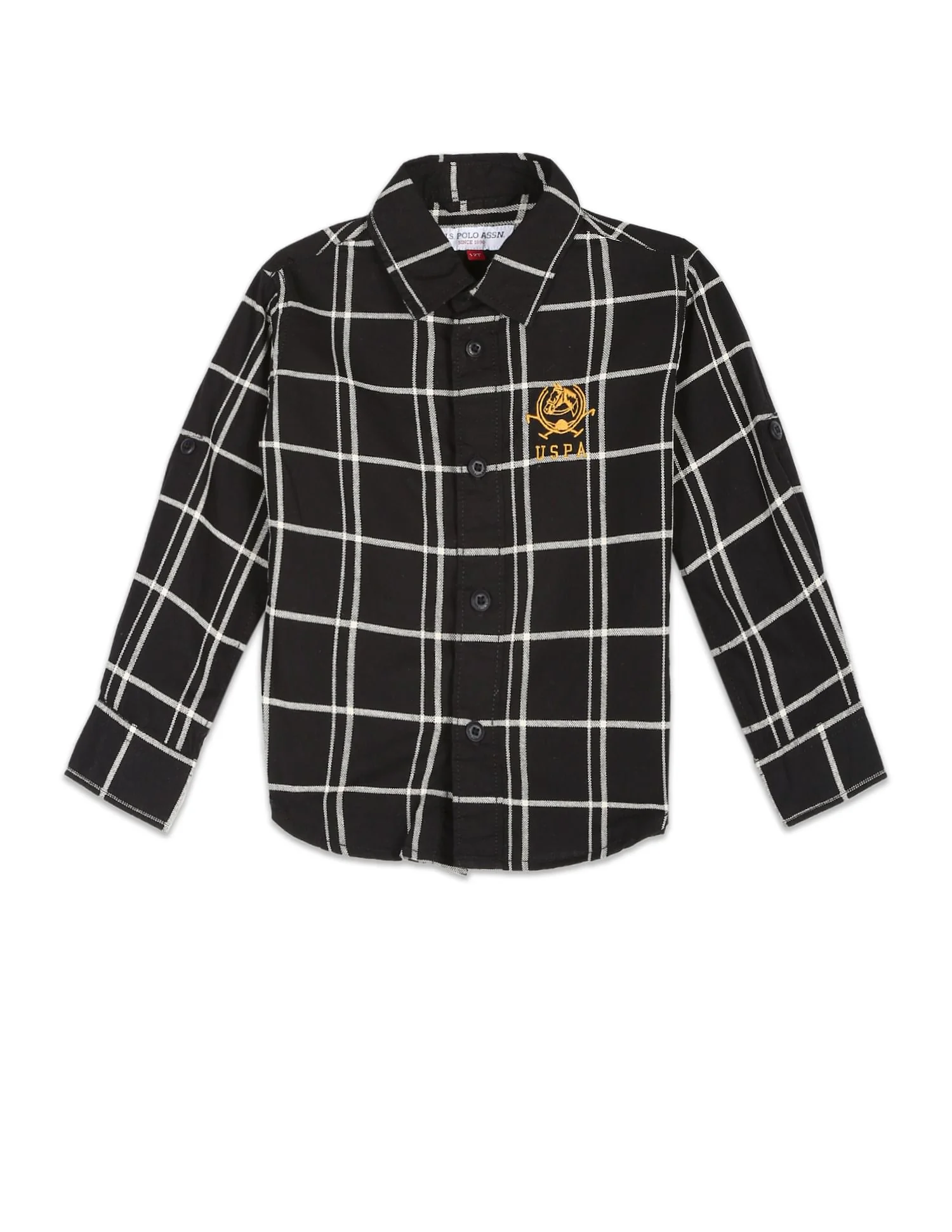 Windowpane Check Cotton Shirt