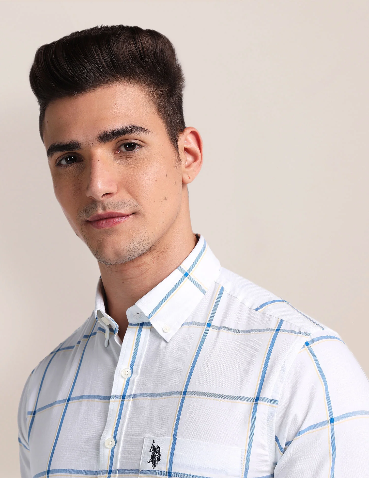Windowpane Check Dobby Shirt - Image 7
