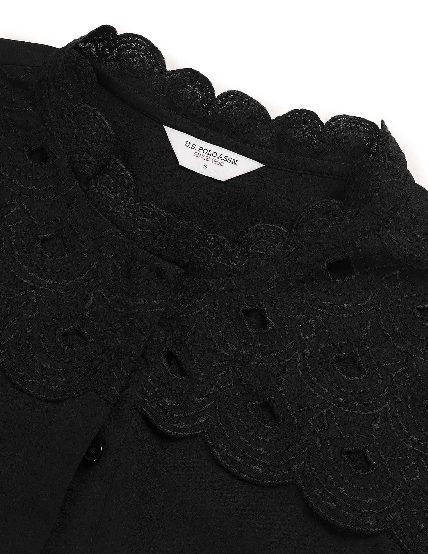 Embroidered Yoke Top - Image 8