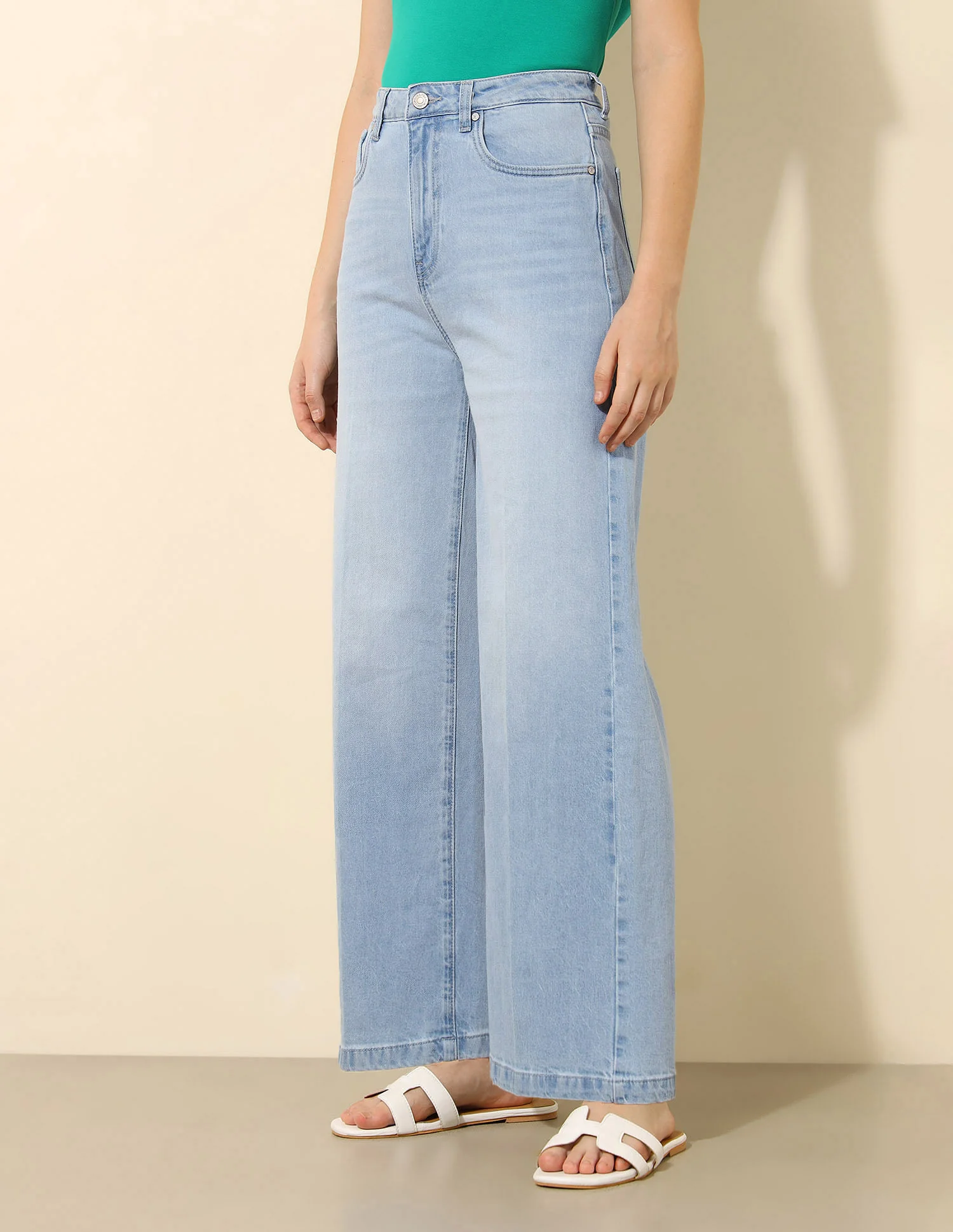 High Rise Wide Leg Jeans - Image 4