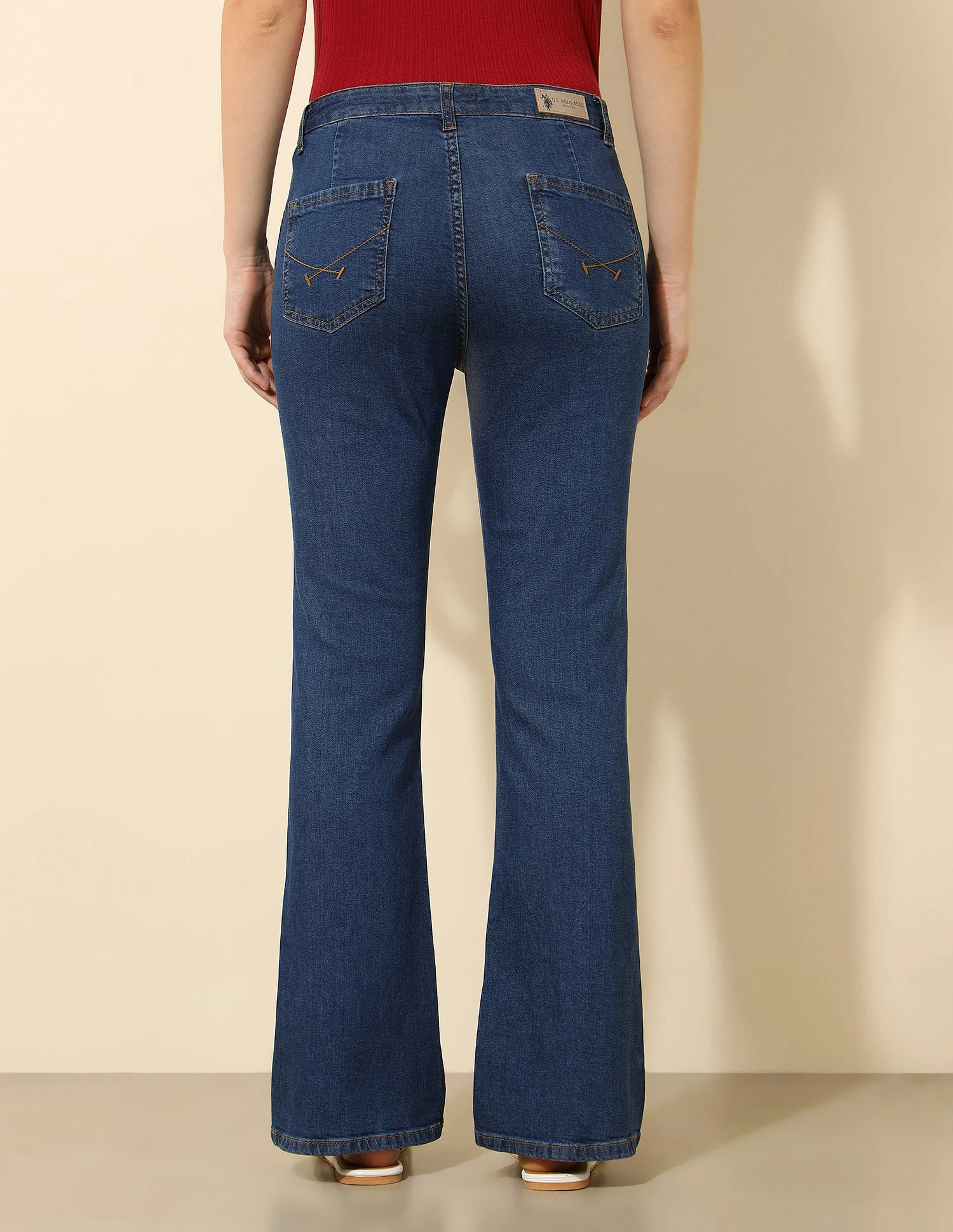 Mid Rise Bootcut Jeans - Image 5