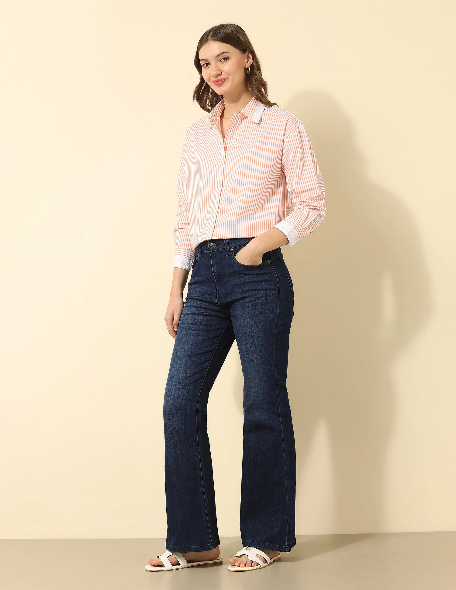 Vertical Striped Regular Fit Shirt - Image 3