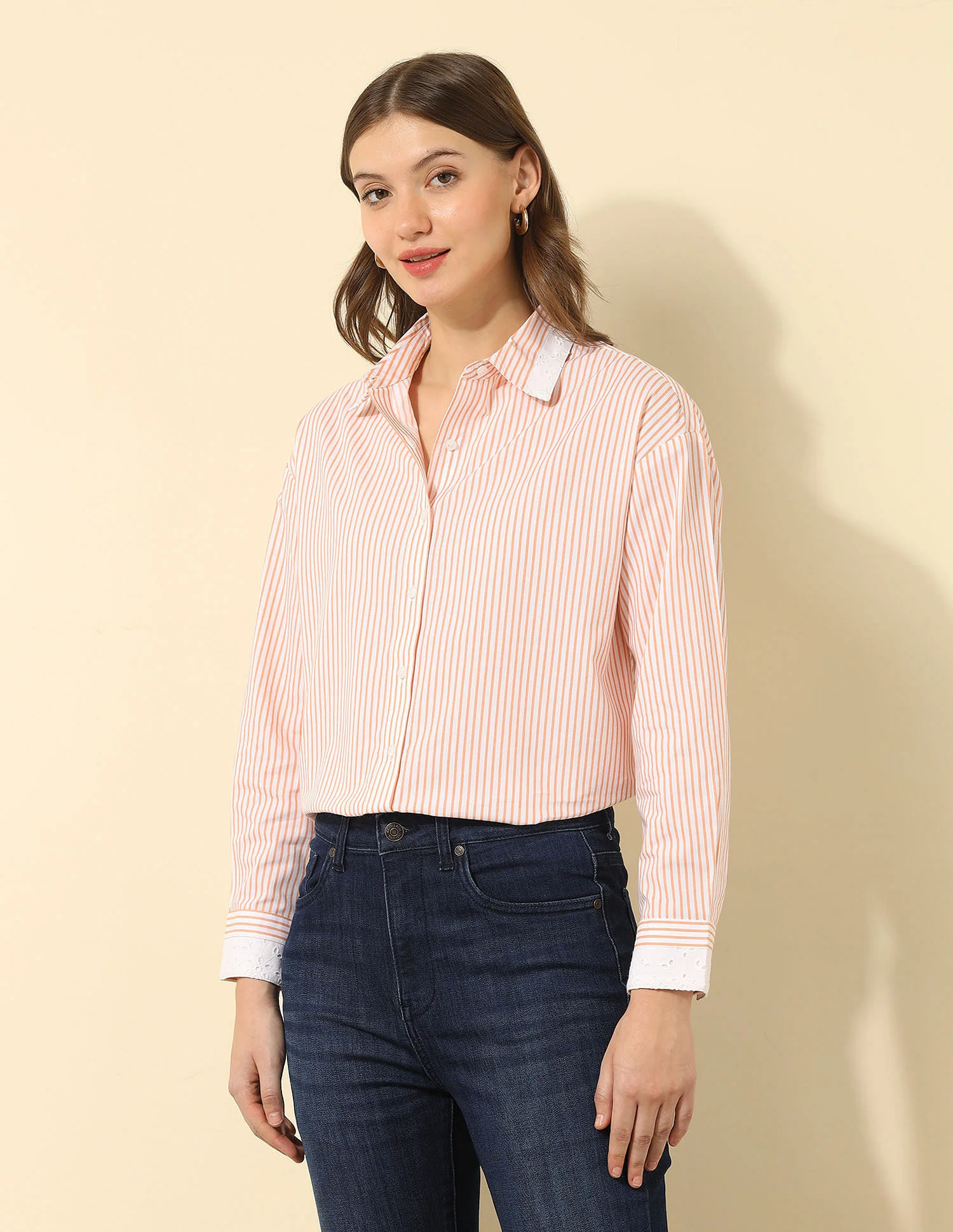 Vertical Striped Regular Fit Shirt - Image 4