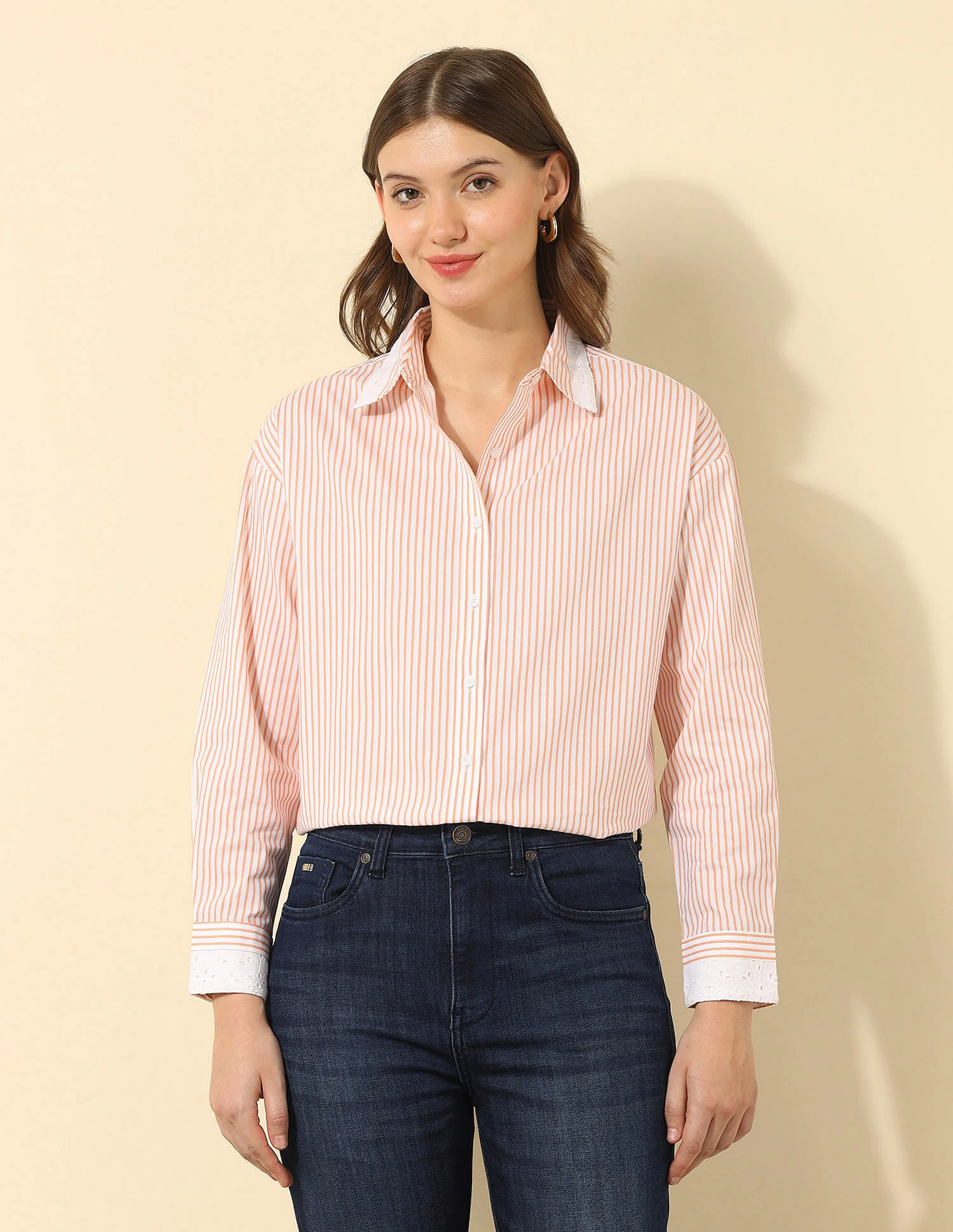 Vertical Striped Regular Fit Shirt - Image 6