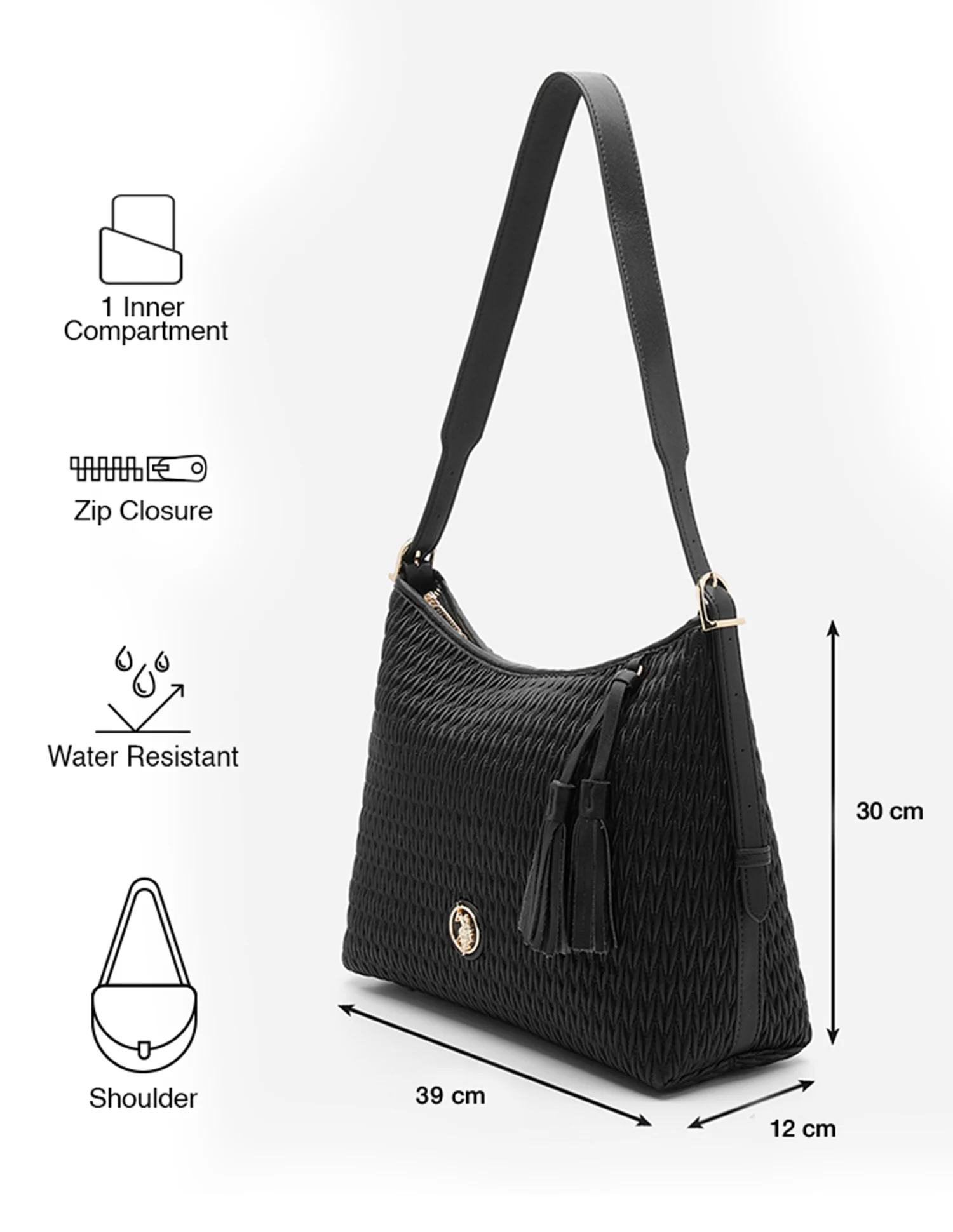 Bridget Textured Shoulder Bag - Image 4
