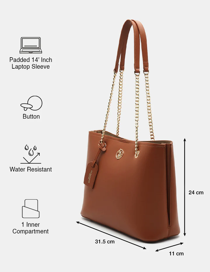 Gabby Solid Tote Bag - Image 3