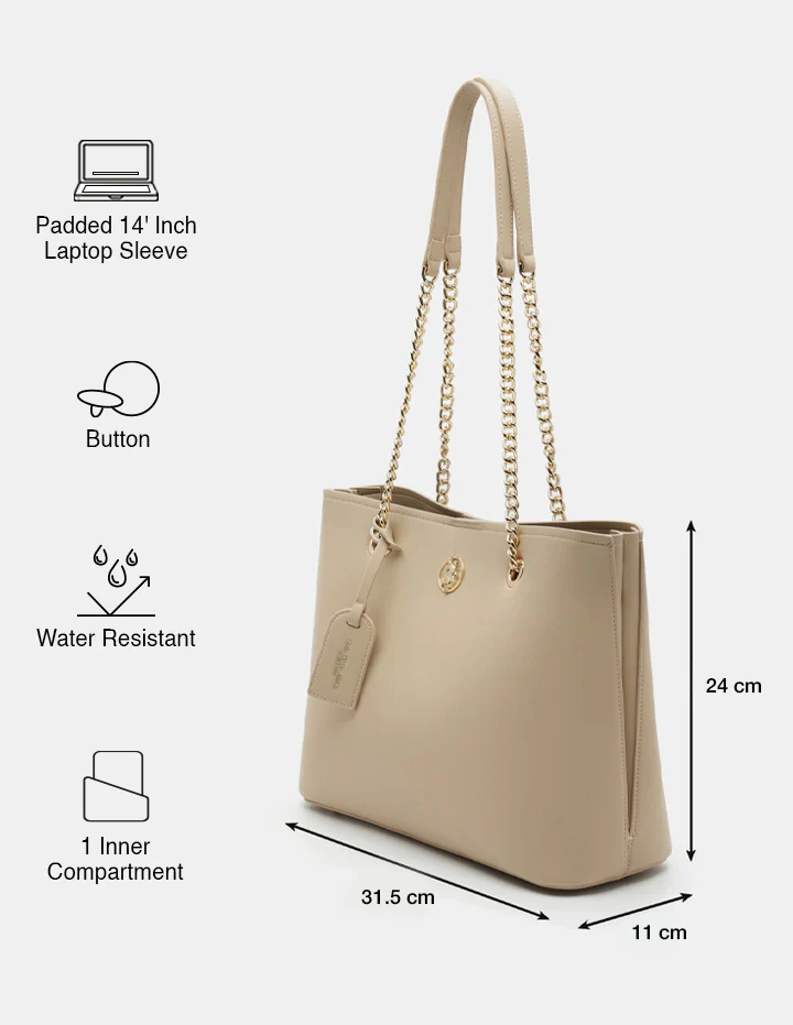 Gabby Solid Tote Bag - Image 3