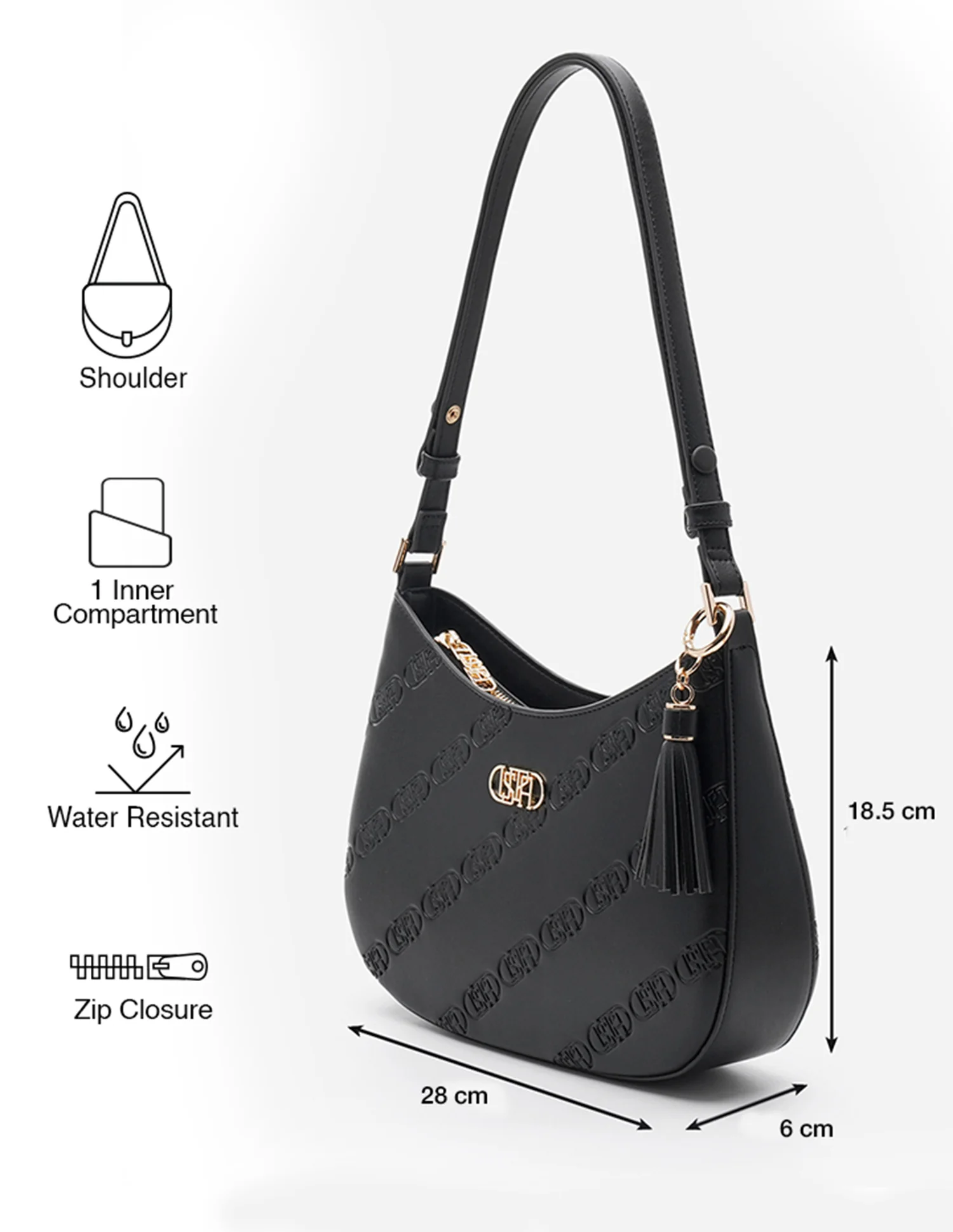 Meagan Monogram Shoulder Bag - Image 3