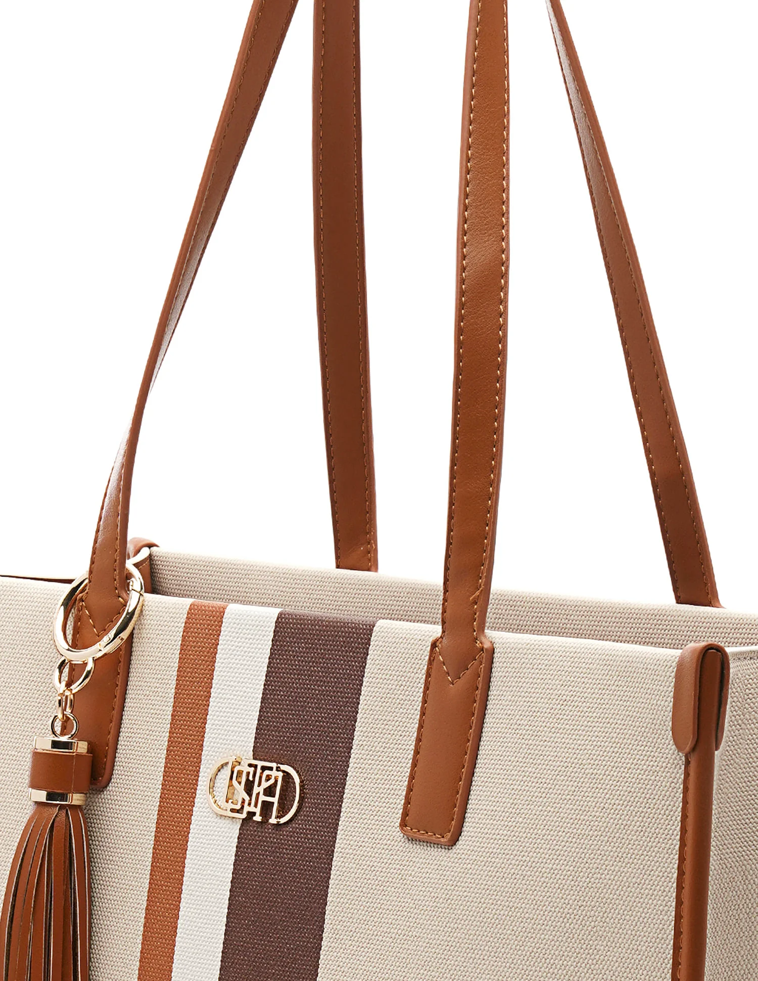 Valour Striped Tote Bag - Image 8