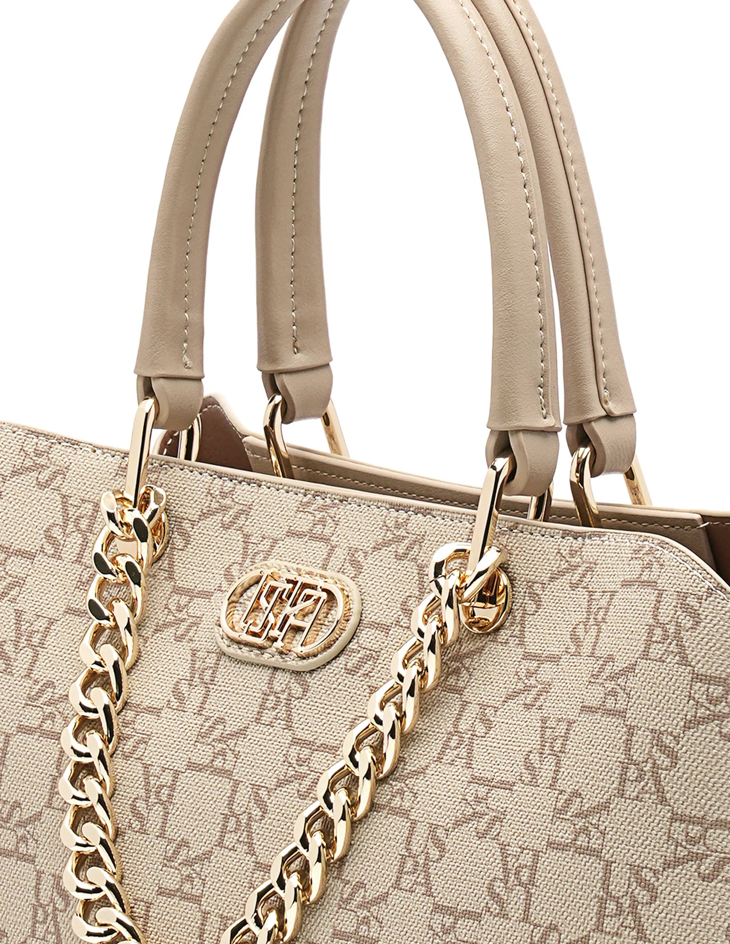 Zoe Monogram Satchel Bag - Image 9