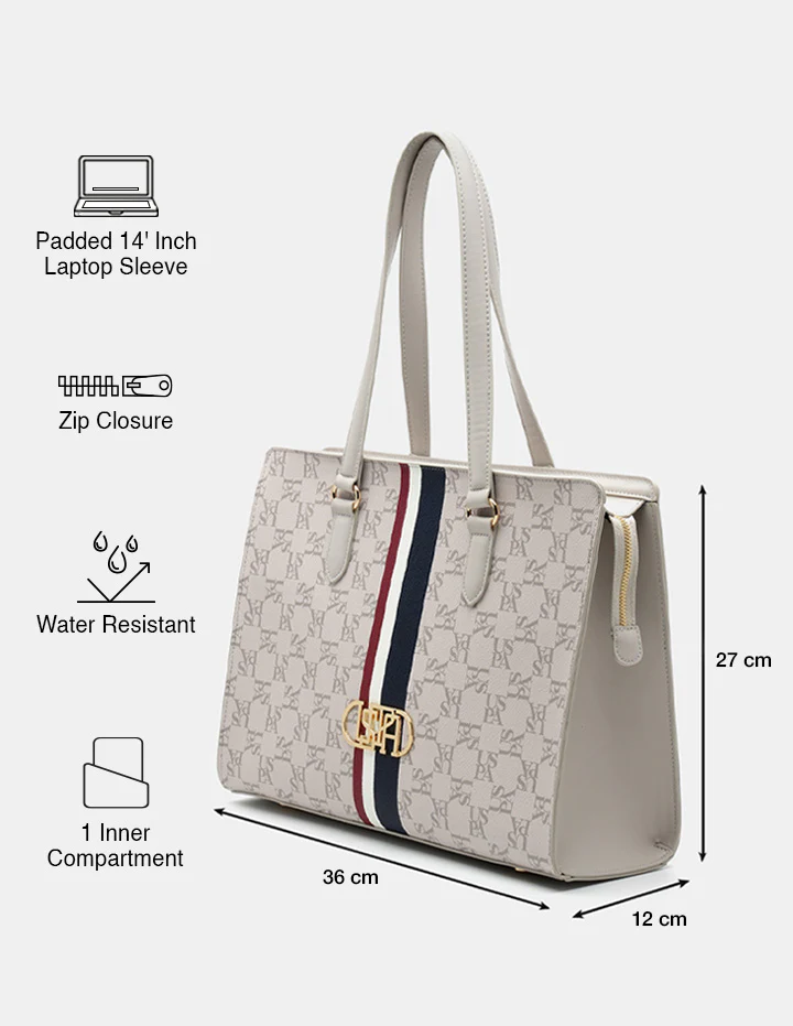 Zora Monogram Tote Bag - Image 3