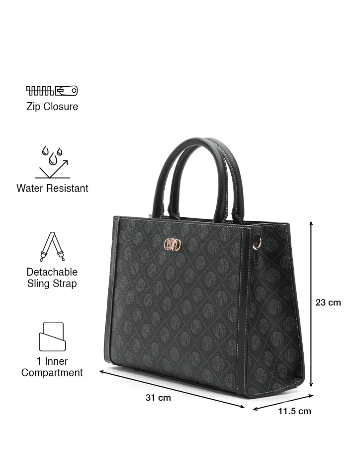 Bernice Monogram Satchel Bag - Image 3