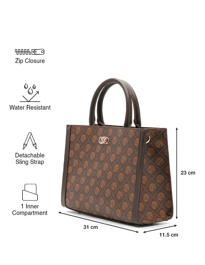 Bernice Monogram Satchel Bag - Image 3