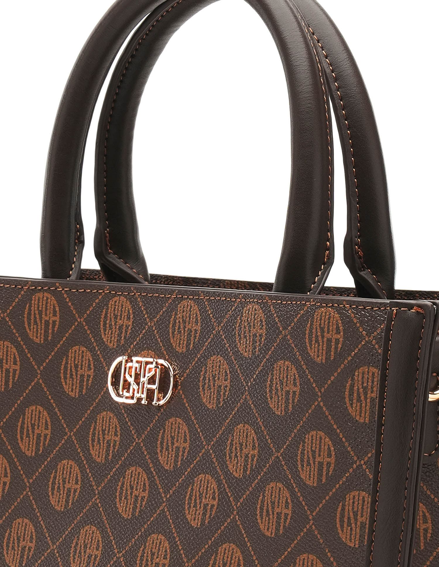Bernice Monogram Satchel Bag - Image 8