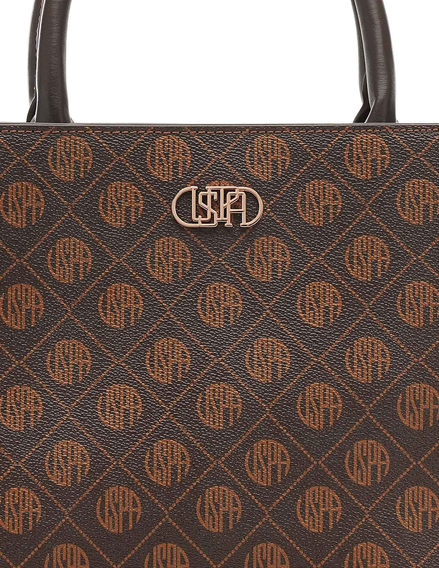 Bernice Monogram Satchel Bag - Image 9