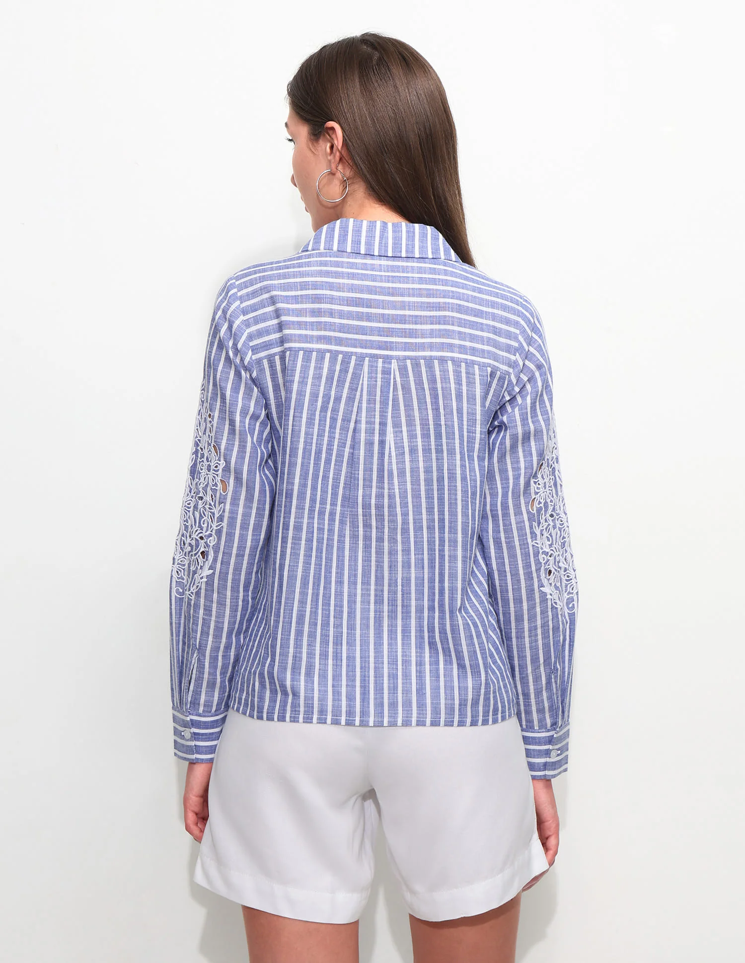 Boxy Cuban Collar Striped Shirt - Image 5