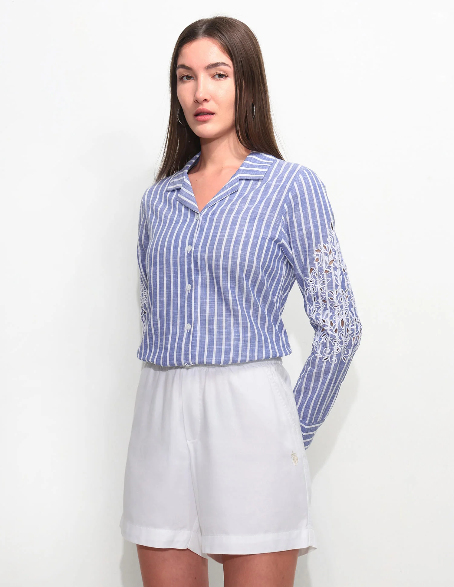 Boxy Cuban Collar Striped Shirt - Image 6