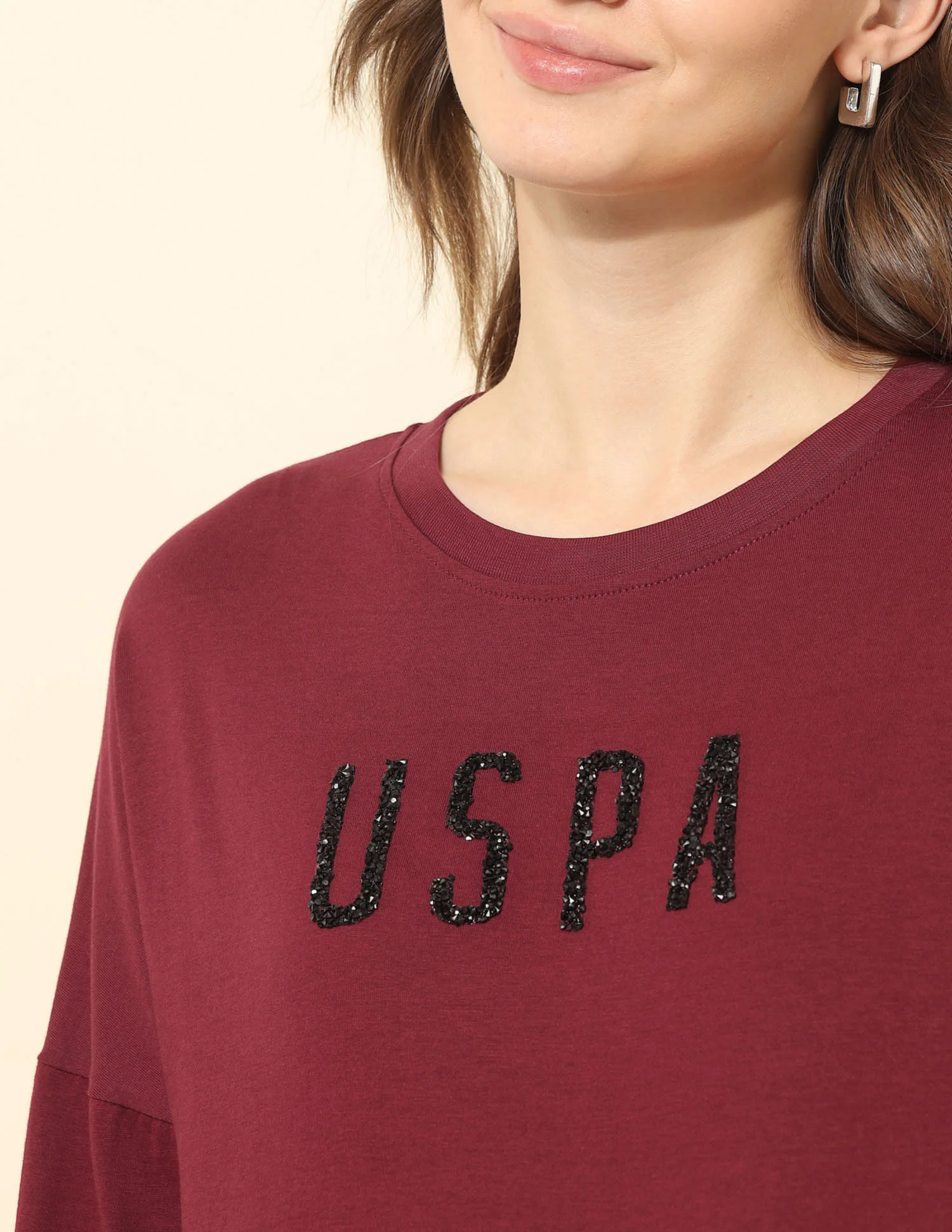 Boxy Fit Brand Embellished T-Shirt - Image 7
