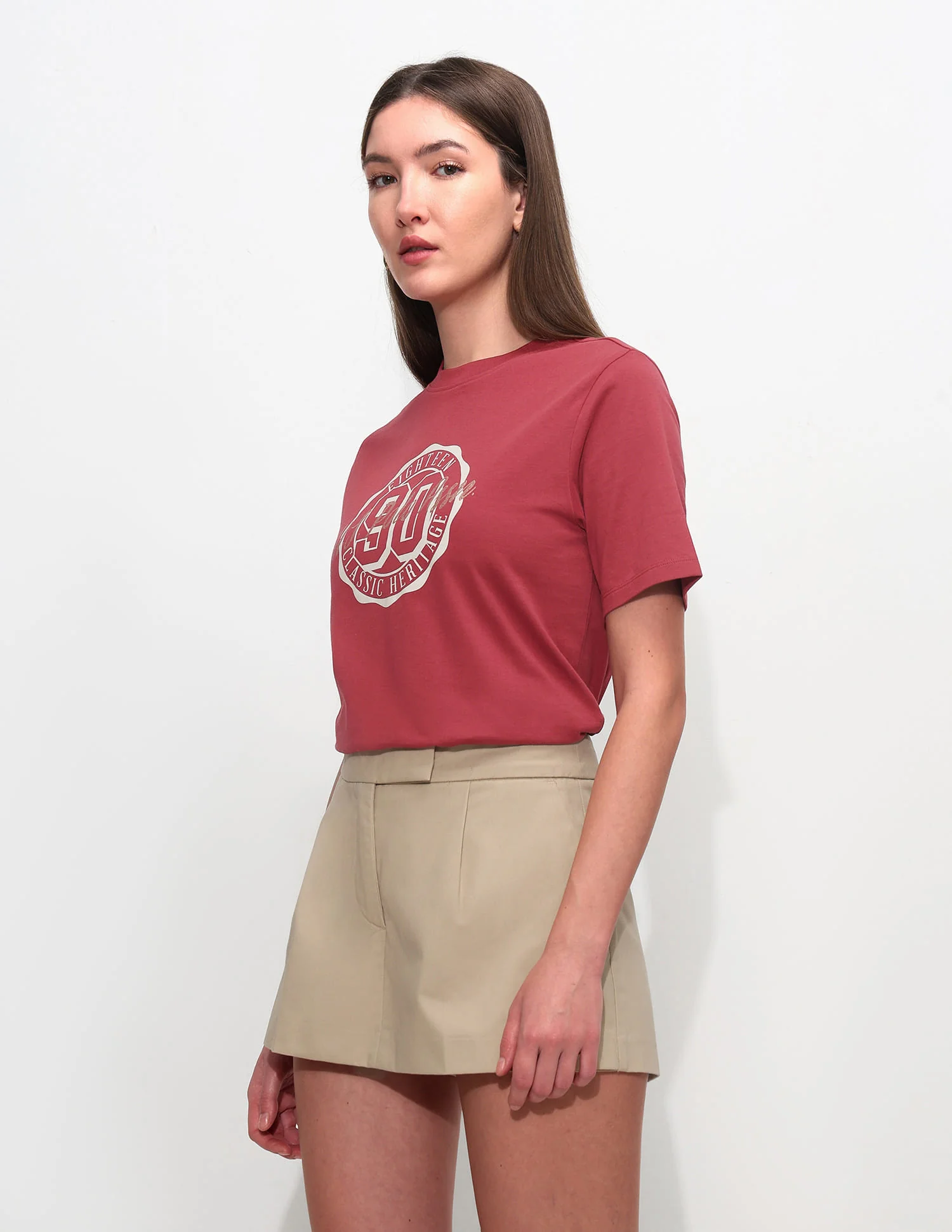 Boxy Fit Brand Printed T-Shirt - Image 4
