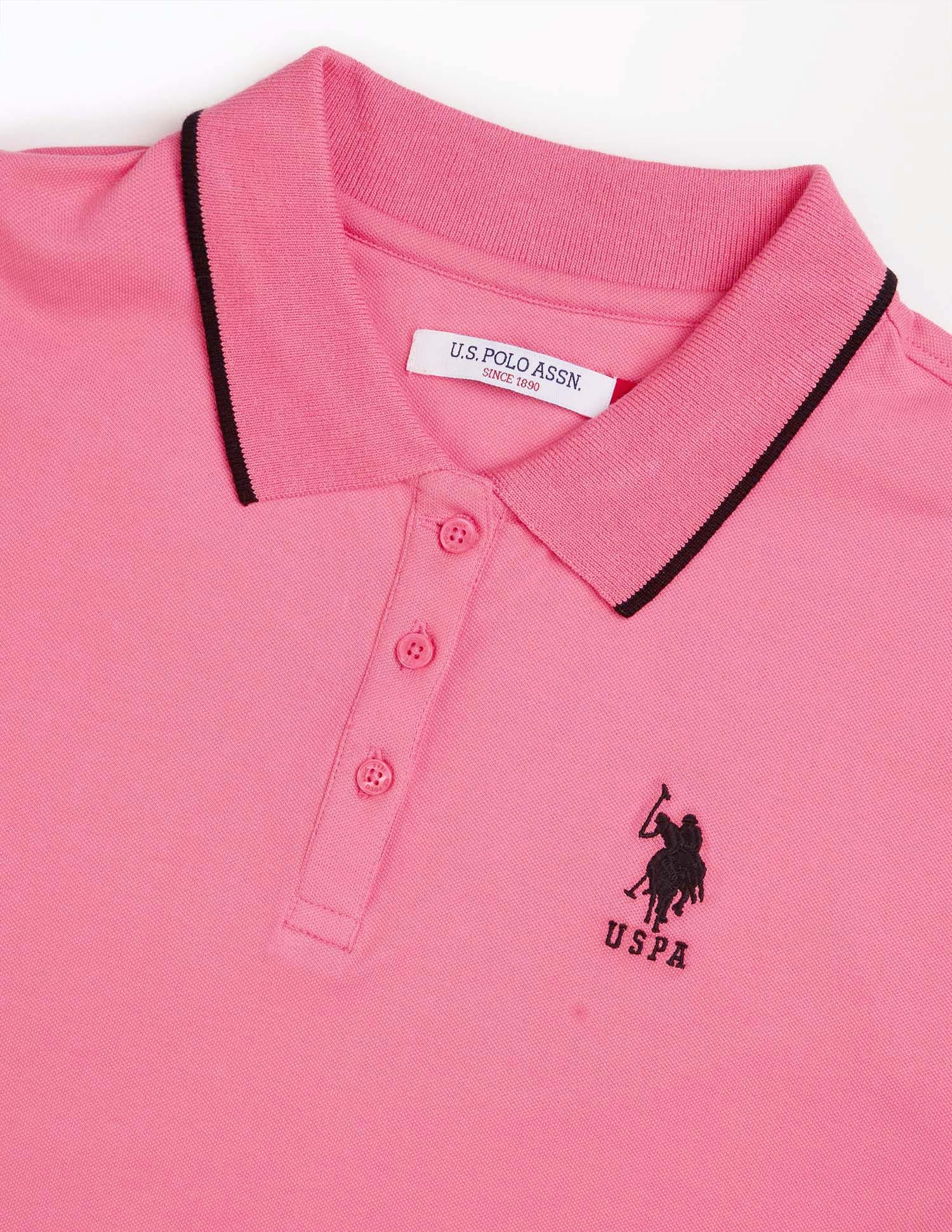 Boxy Fit Cropped Polo Shirt - Image 8