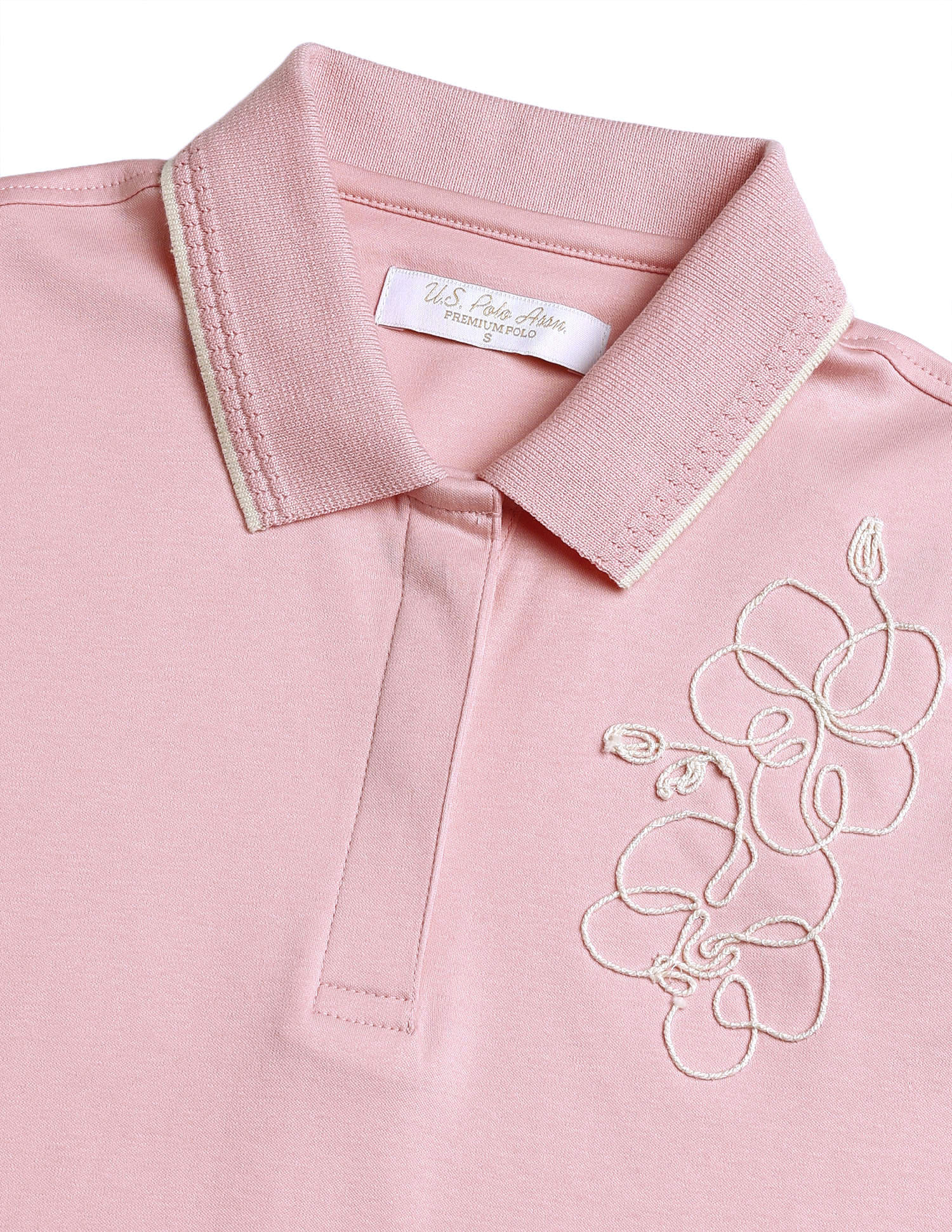 Boxy Fit Floral Embroidered Polo Shirt - Image 8