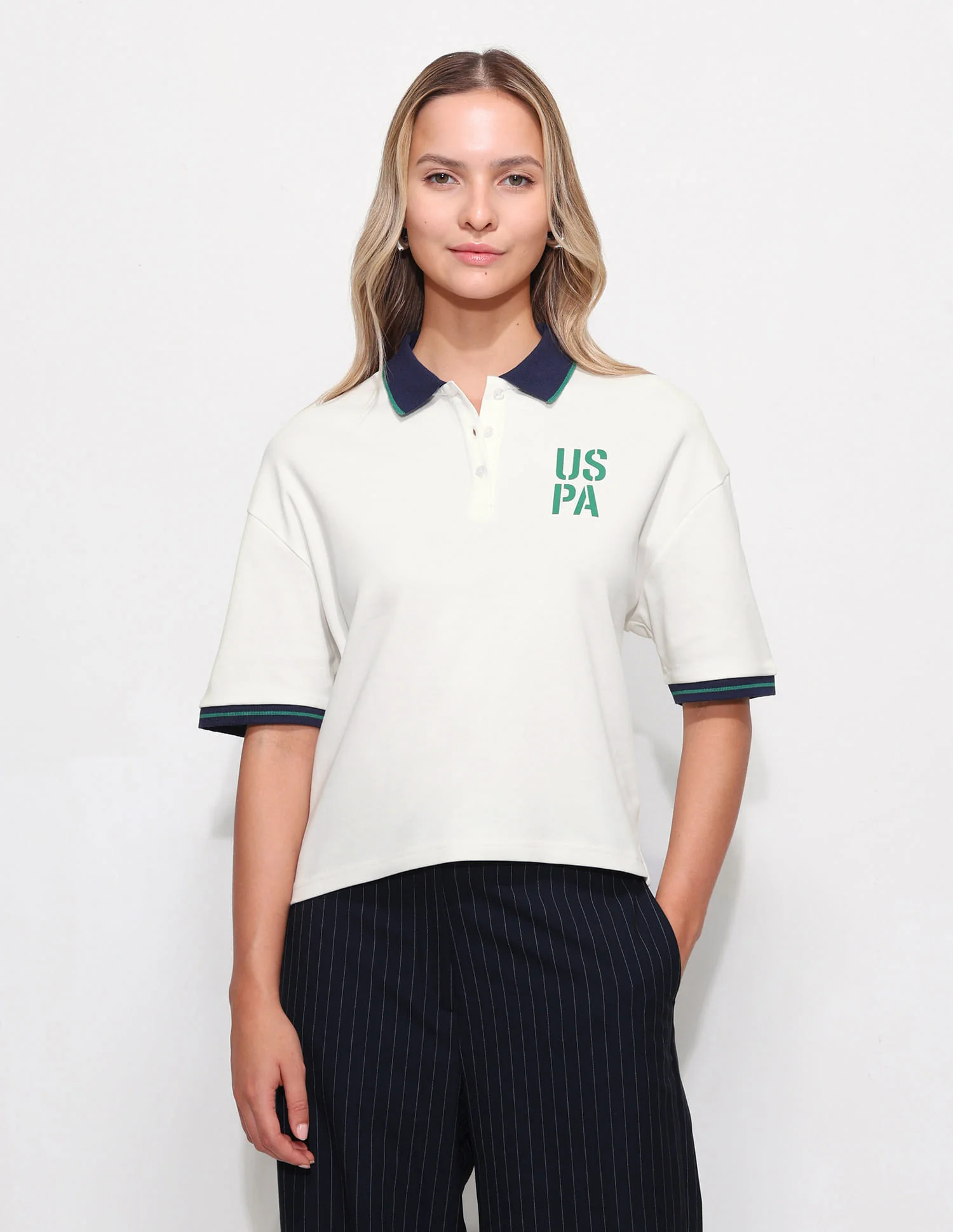 Boxy Fit Solid Polo Shirt - Image 6