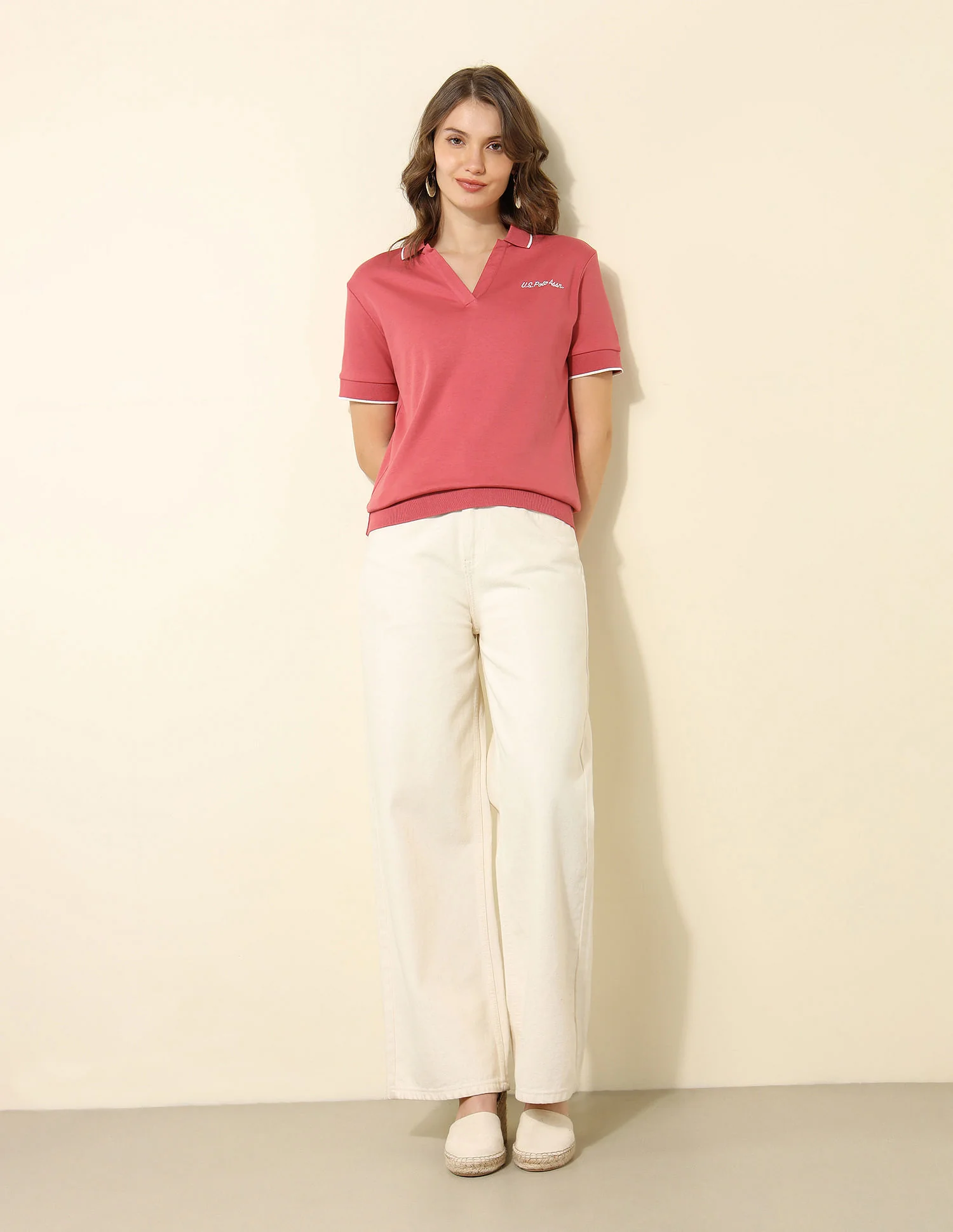 Boxy Fit Solid Polo Shirt - Image 3