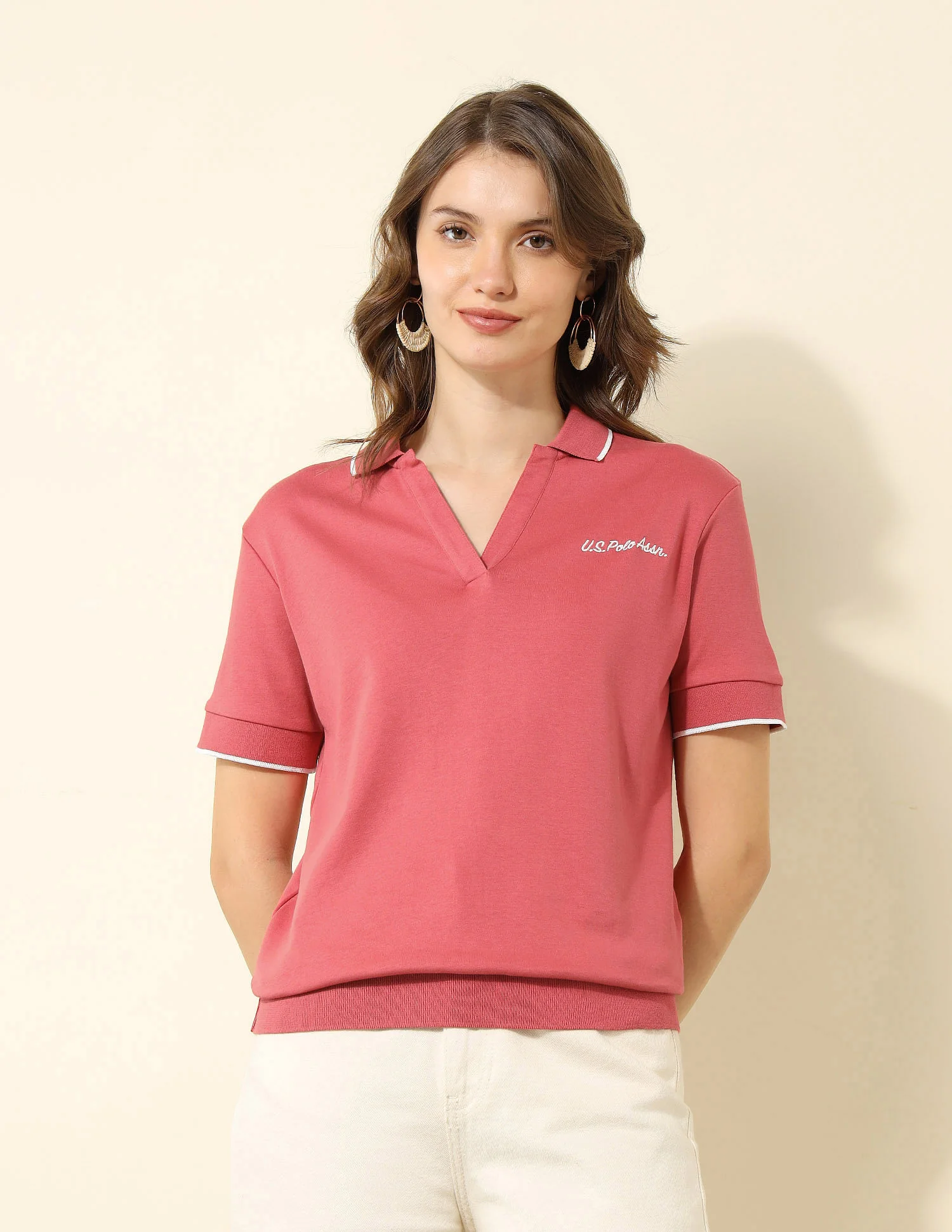 Boxy Fit Solid Polo Shirt - Image 6
