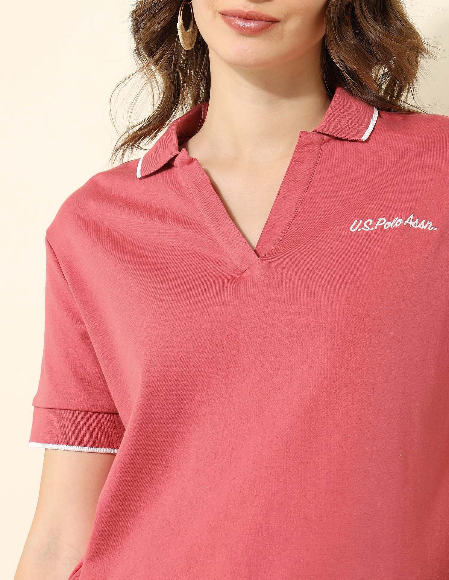 Boxy Fit Solid Polo Shirt - Image 7
